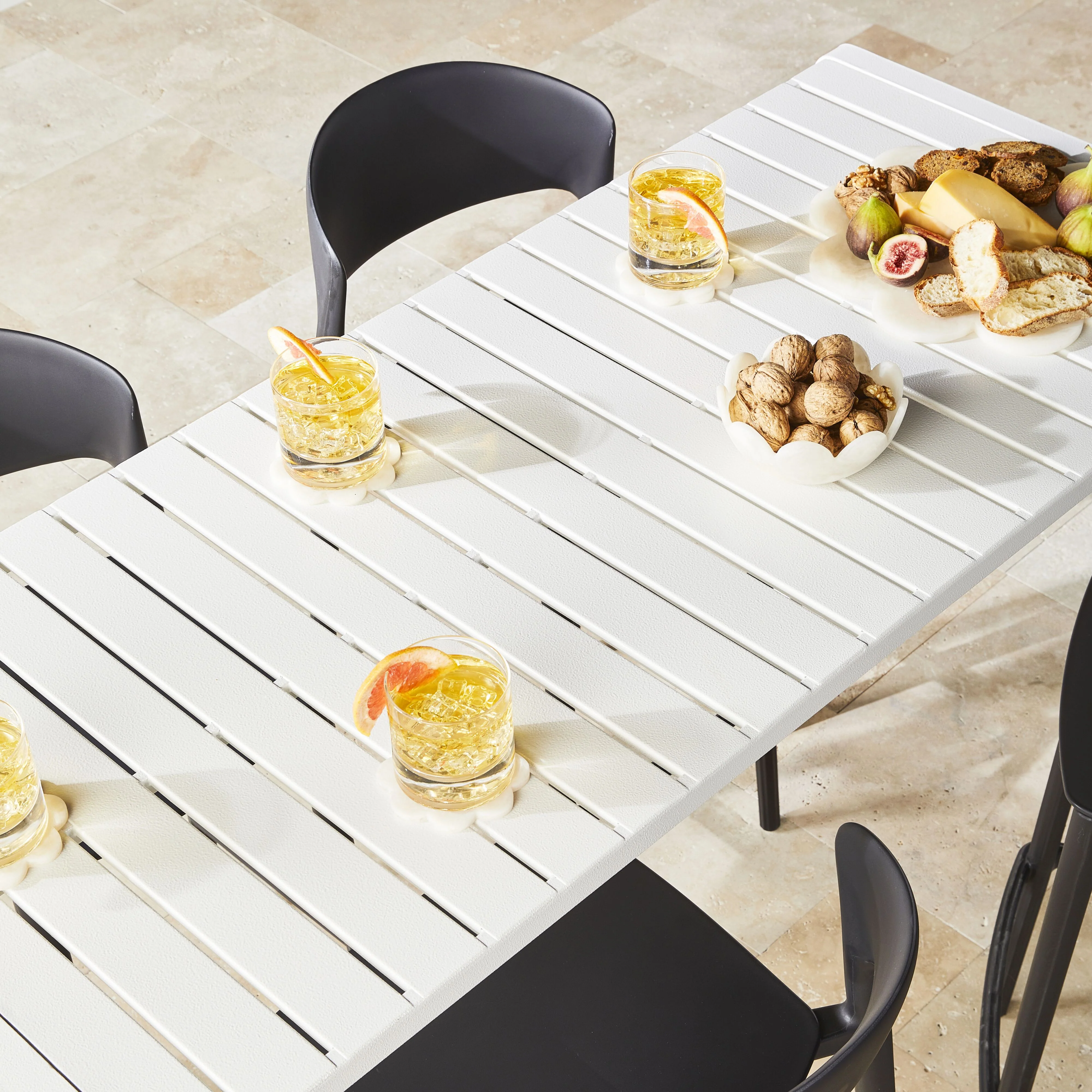 Kace Outdoor Bar Table White 140cm - Image 12