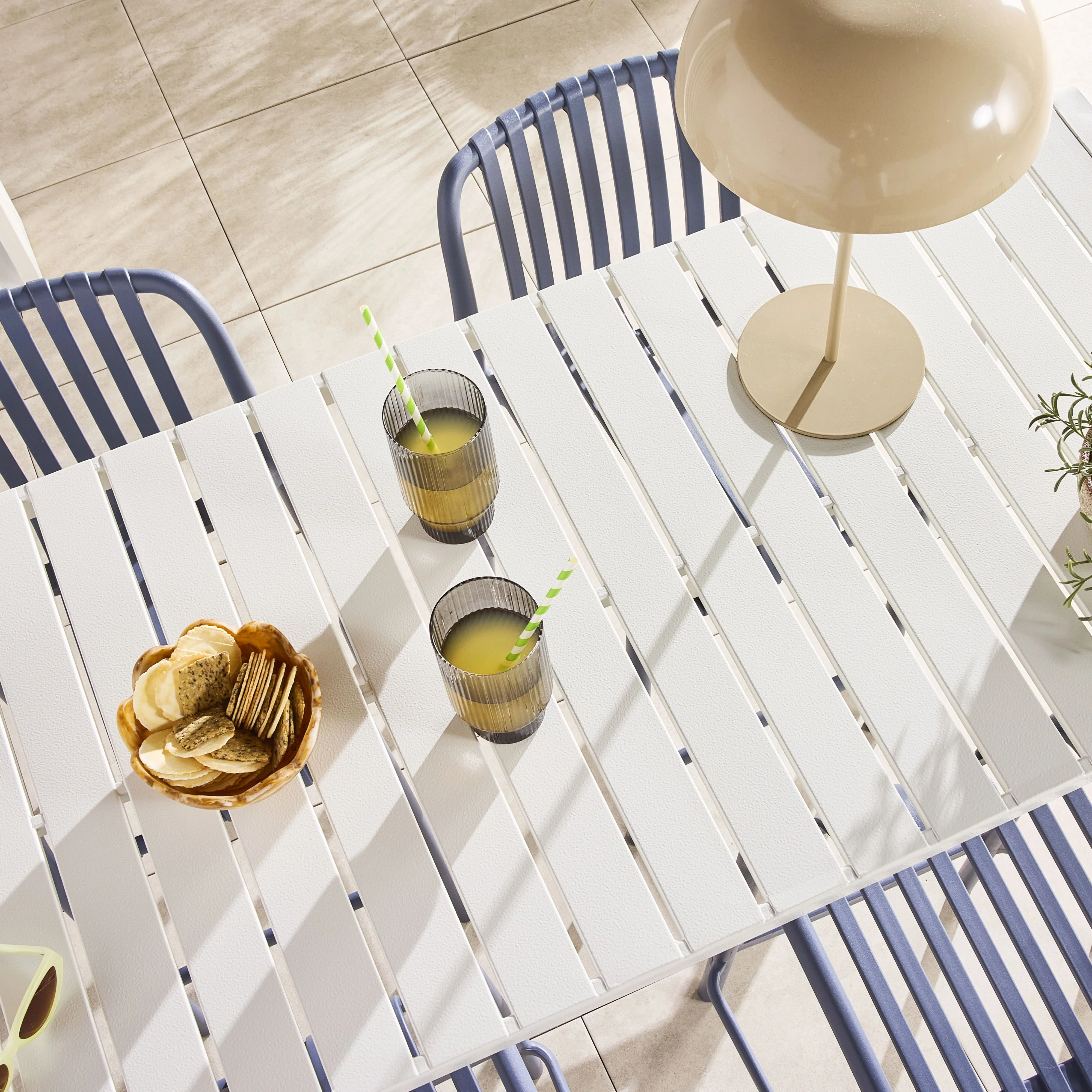 Kace Outdoor Bar Table White 140cm - Image 16