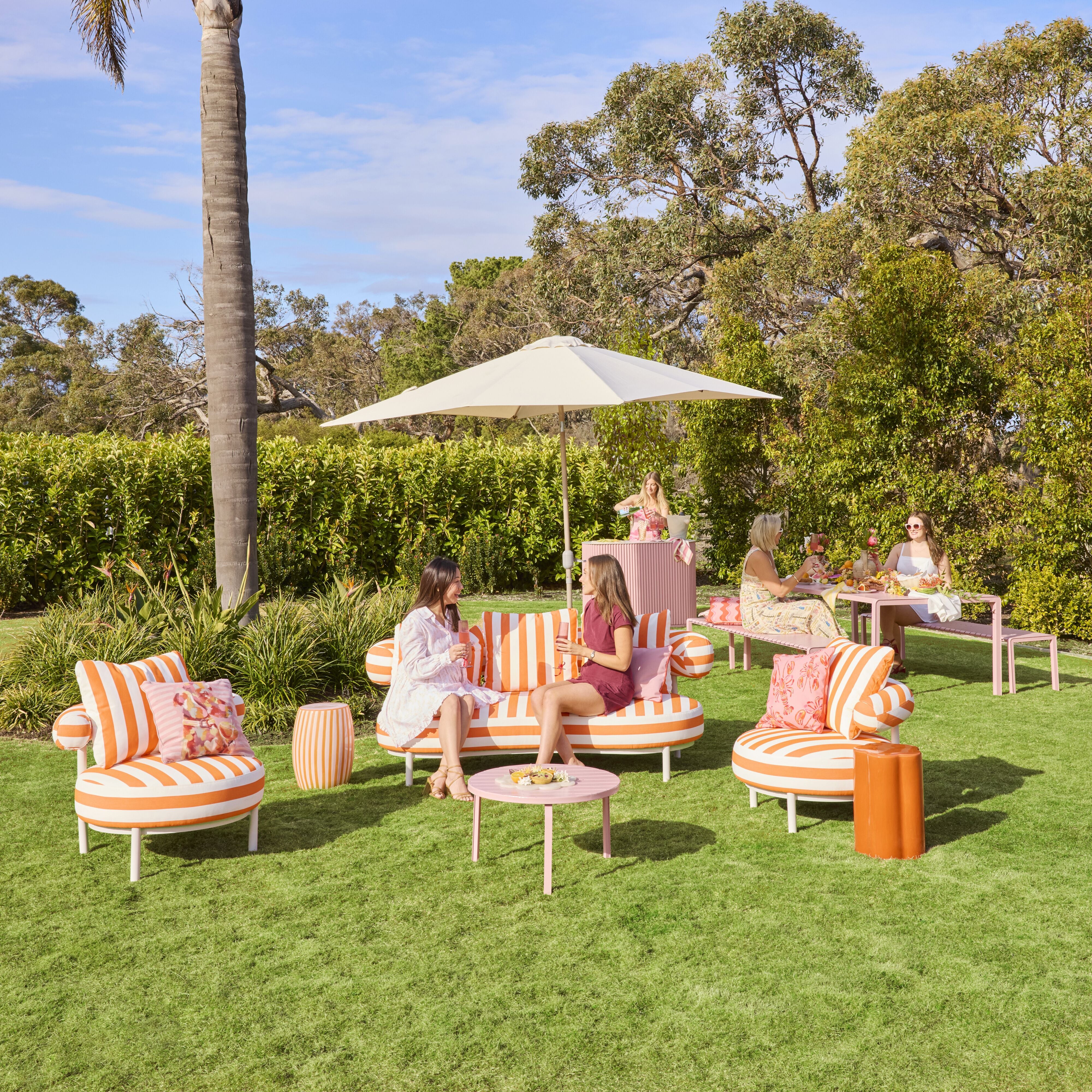 Kace Outdoor Coffee Table 65cm Rose Pink - Image 3