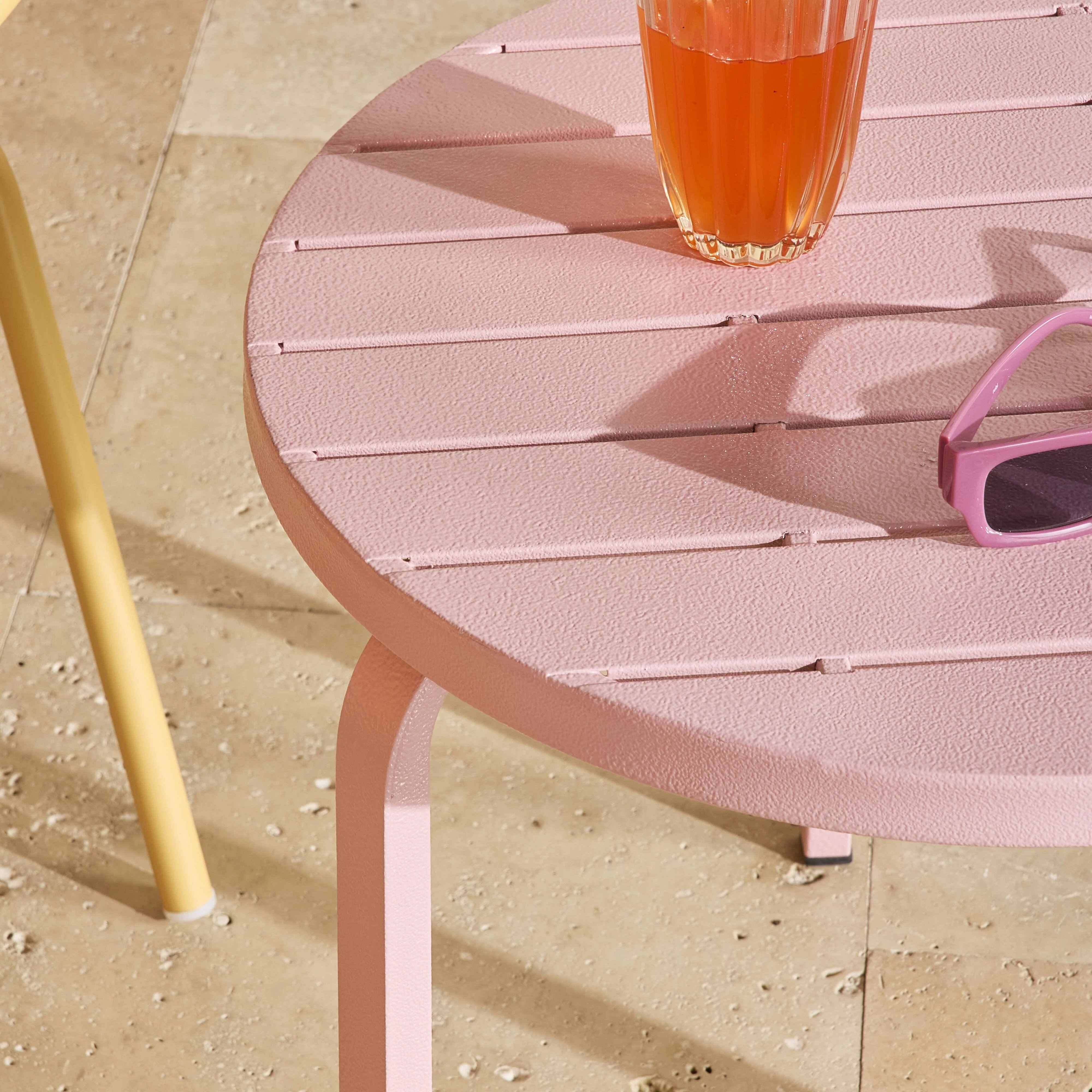 Kace Outdoor Side Table 50cm Rose Pink - Image 4