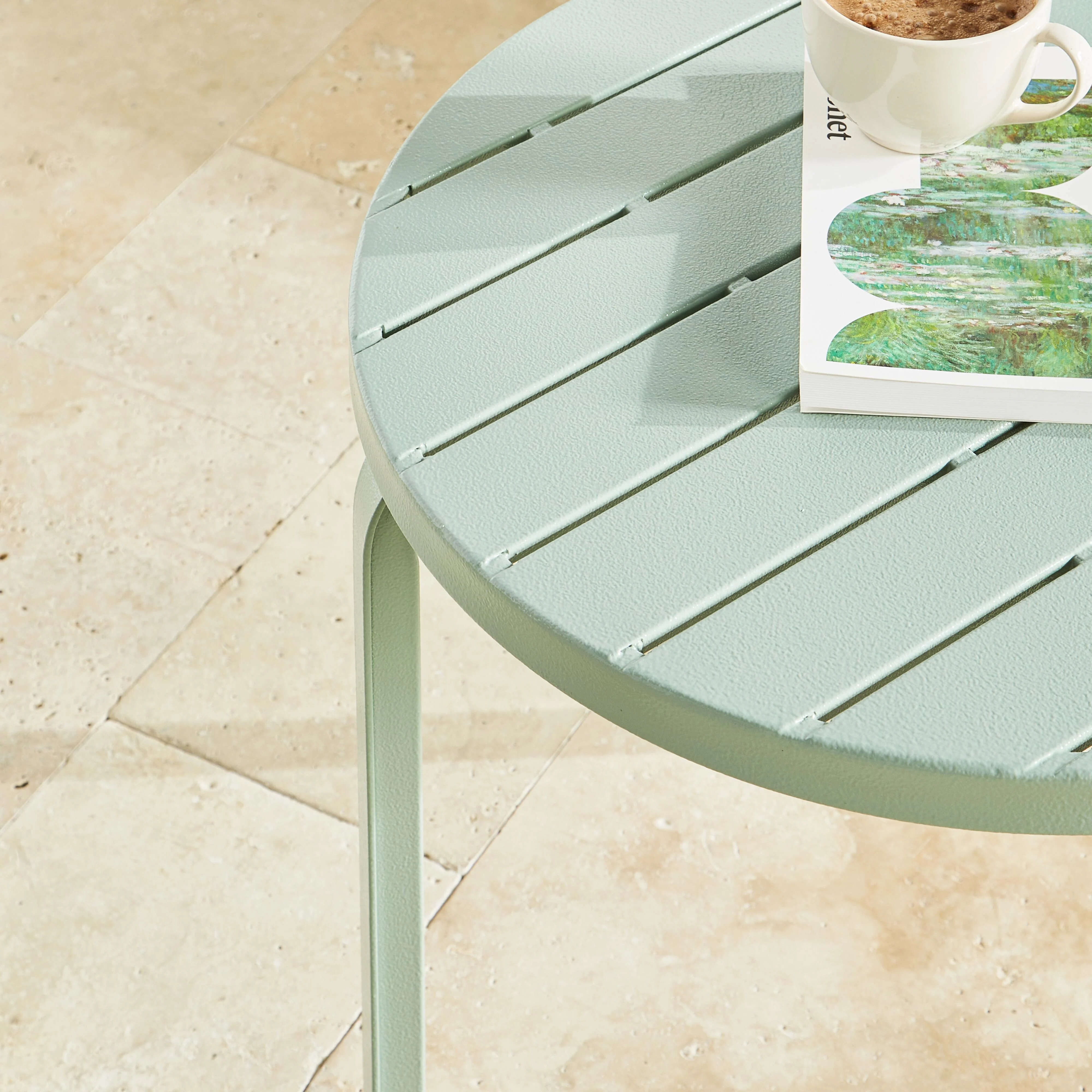Kace Outdoor Side Table 50cm Smoke Green - Image 4