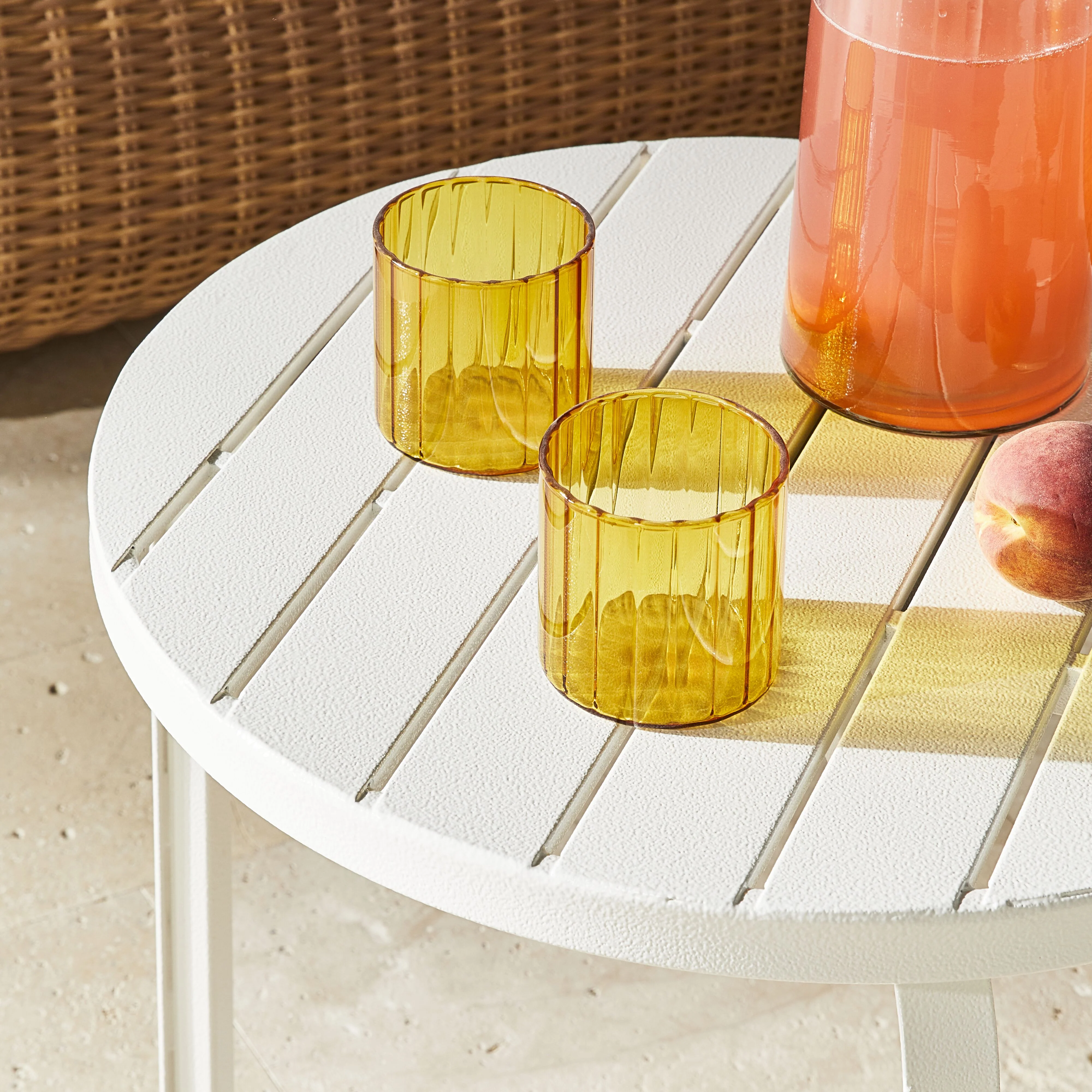 Kace Outdoor Side Table 50cm White - Image 8