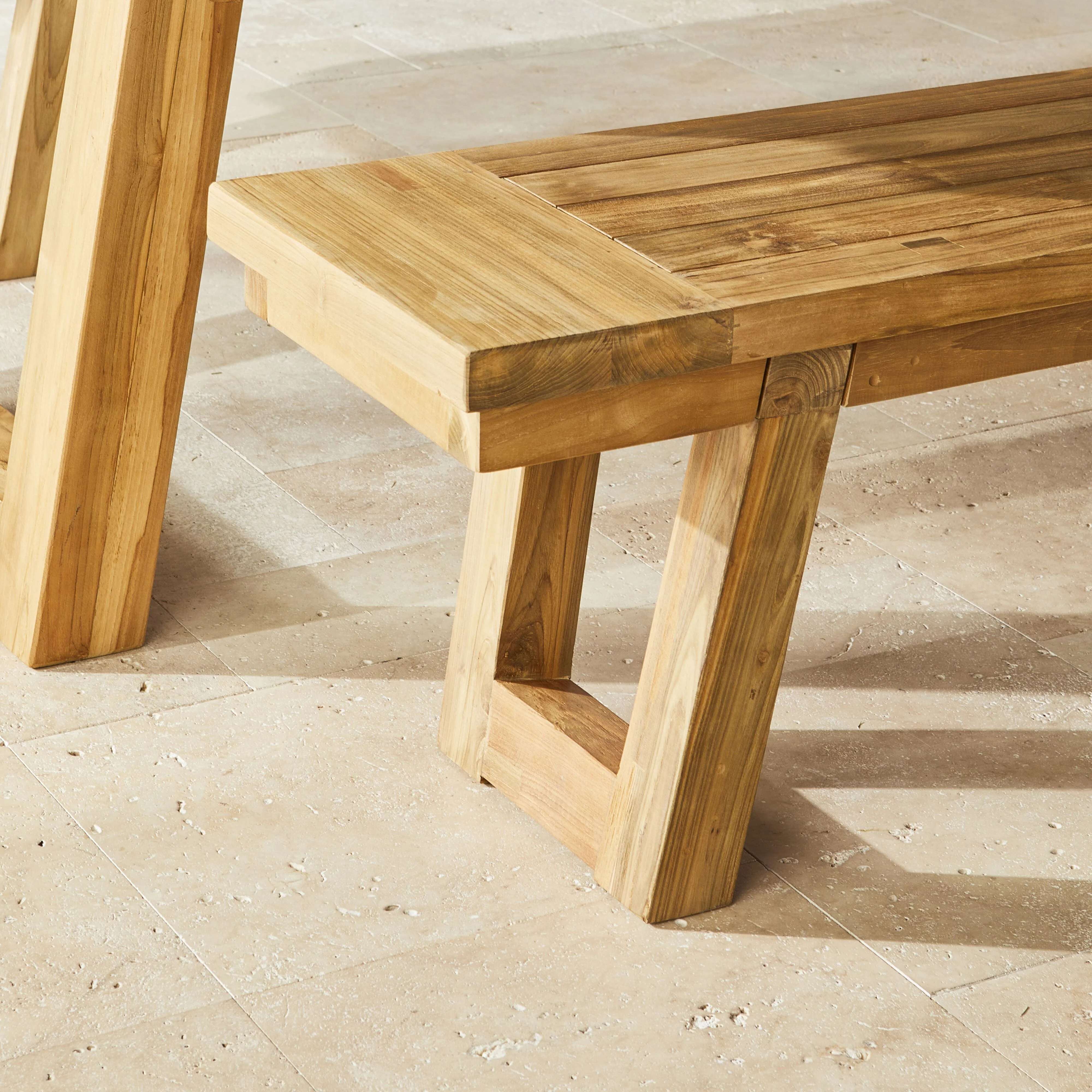 Kadara Reclaimed Teak Bench 220cm - Image 9