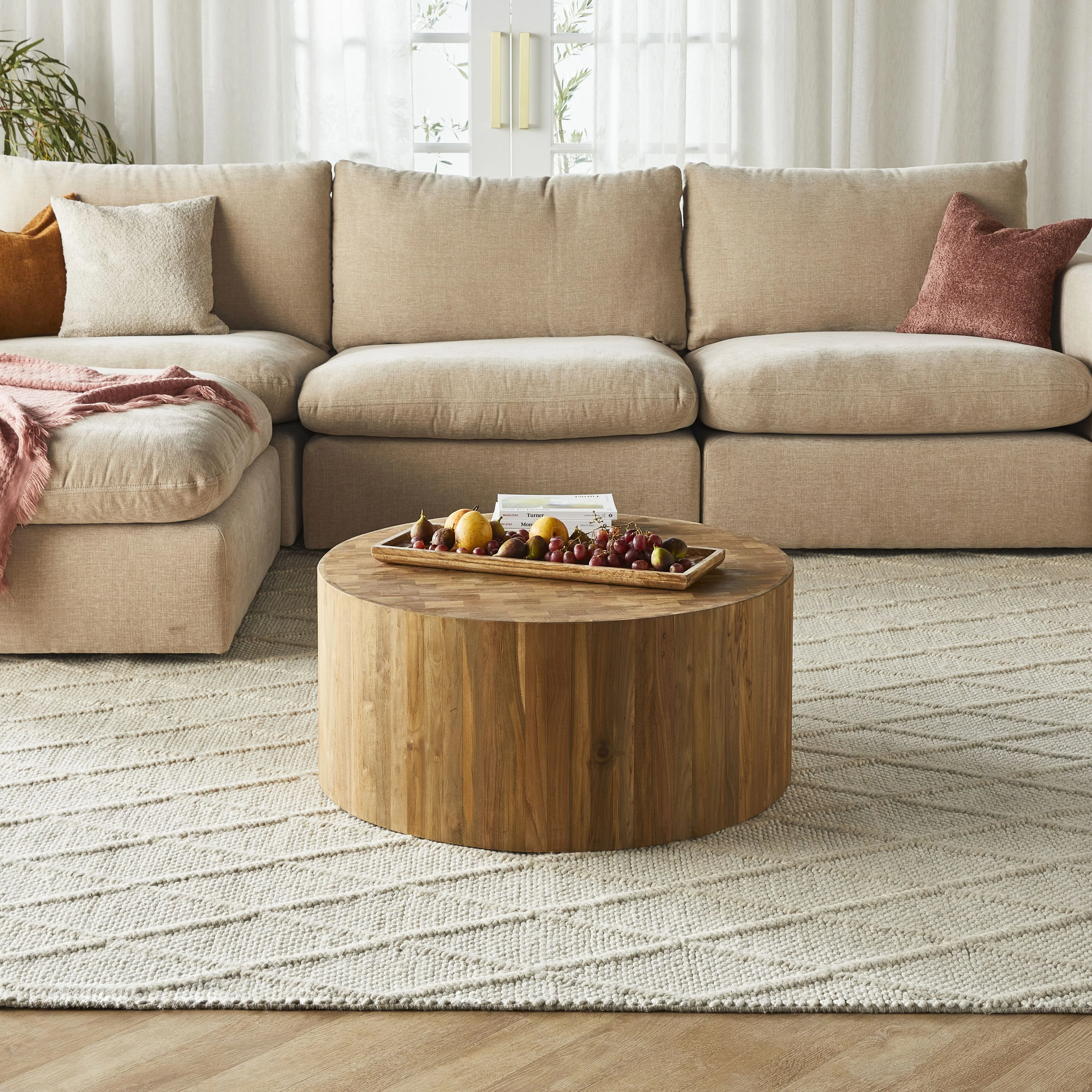 Kadara Reclaimed Teak Coffee Table 80cm - Image 4