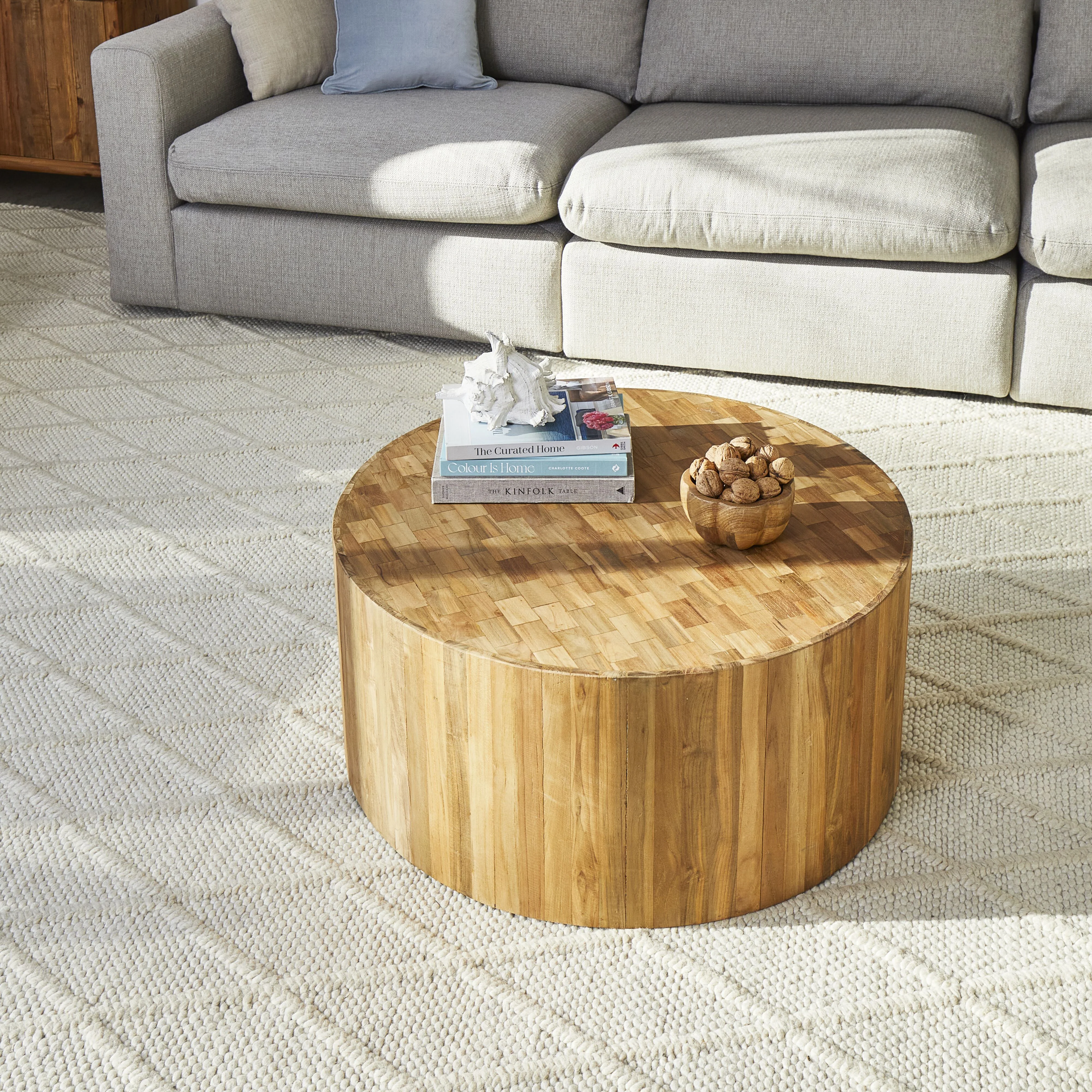 Kadara Reclaimed Teak Coffee Table 80cm - Image 6