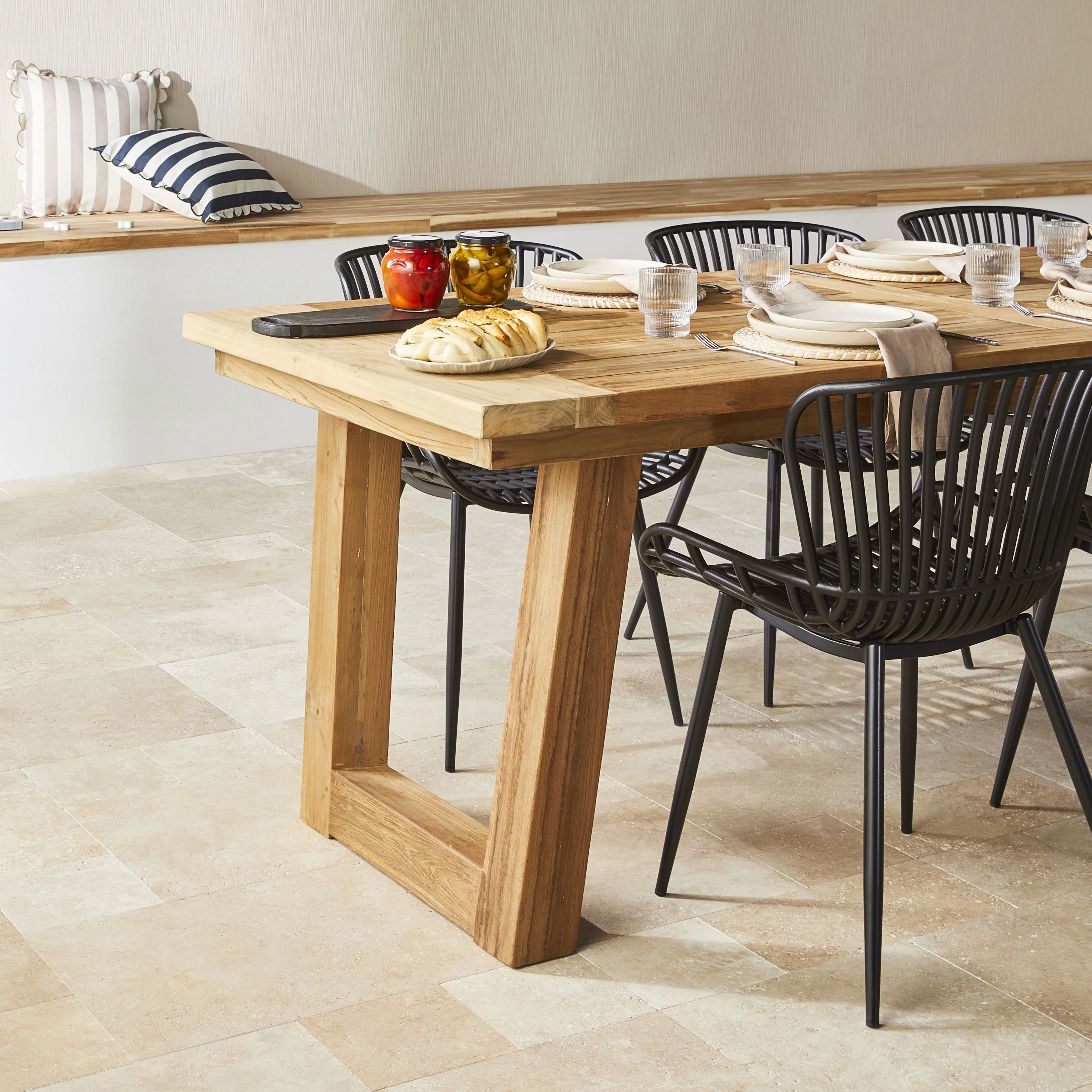 Kadara Reclaimed Teak Dining Table 320cm - Image 10