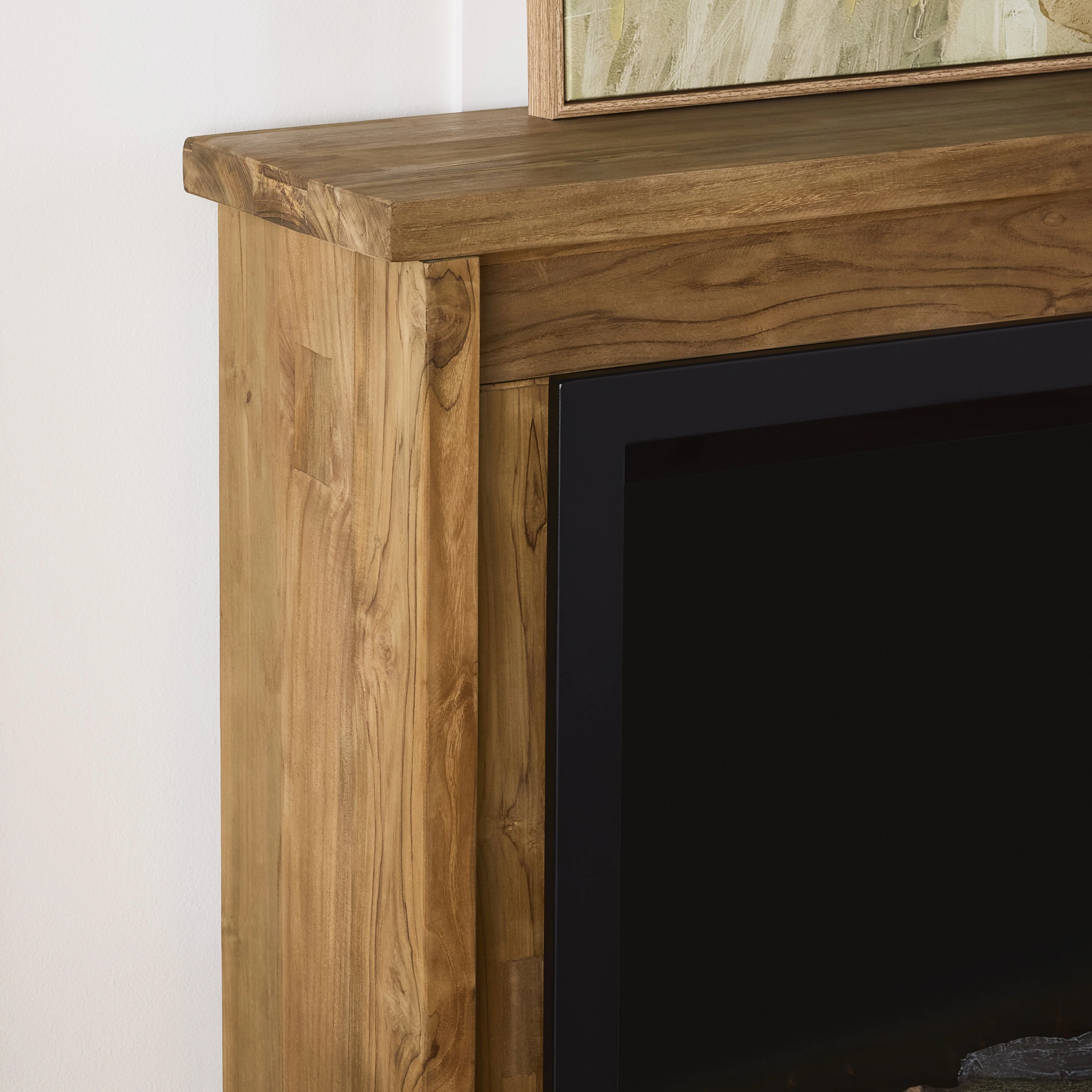 Kadara Reclaimed Teak Fireplace & Insert Package - Image 6