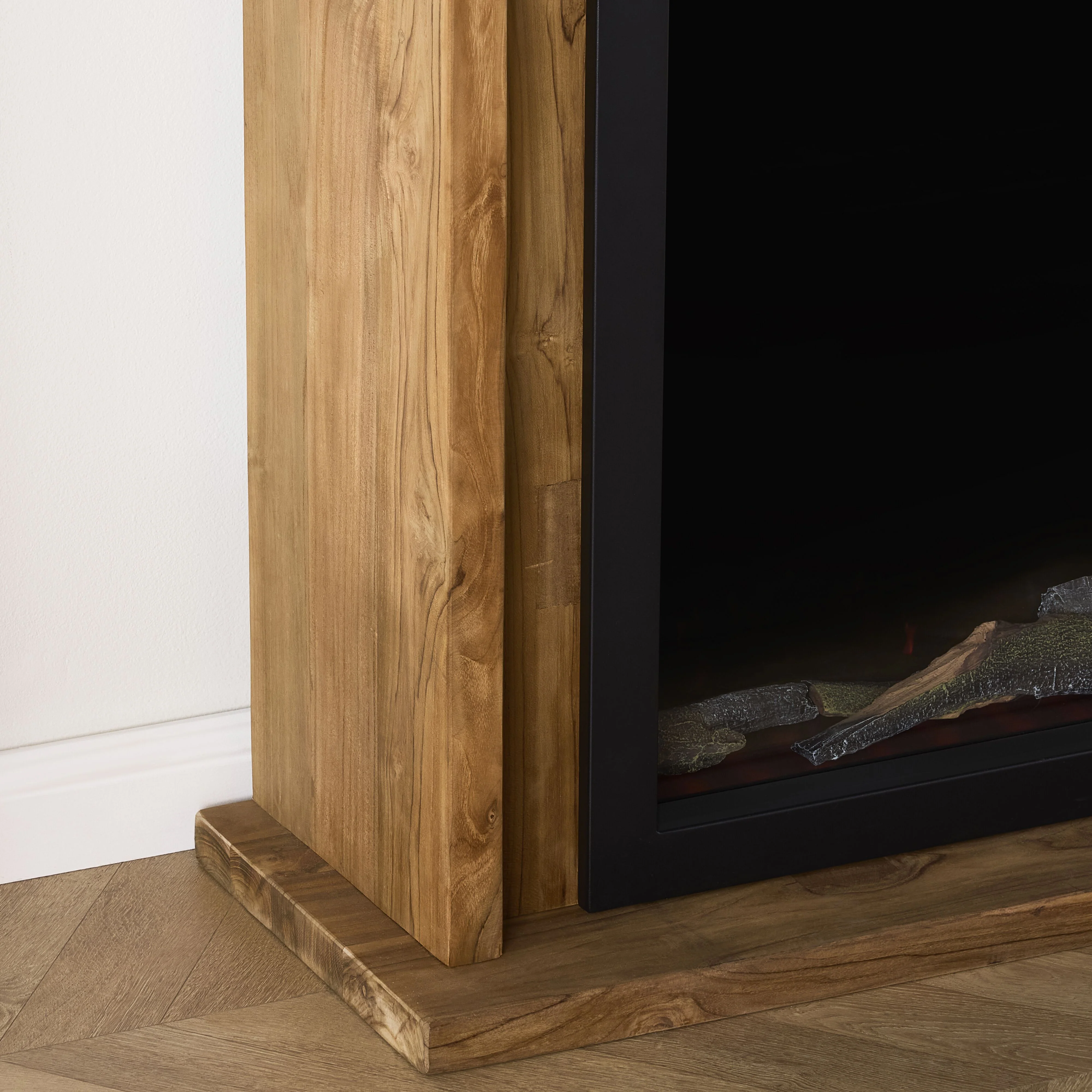 Kadara Reclaimed Teak Fireplace & Insert Package - Image 7