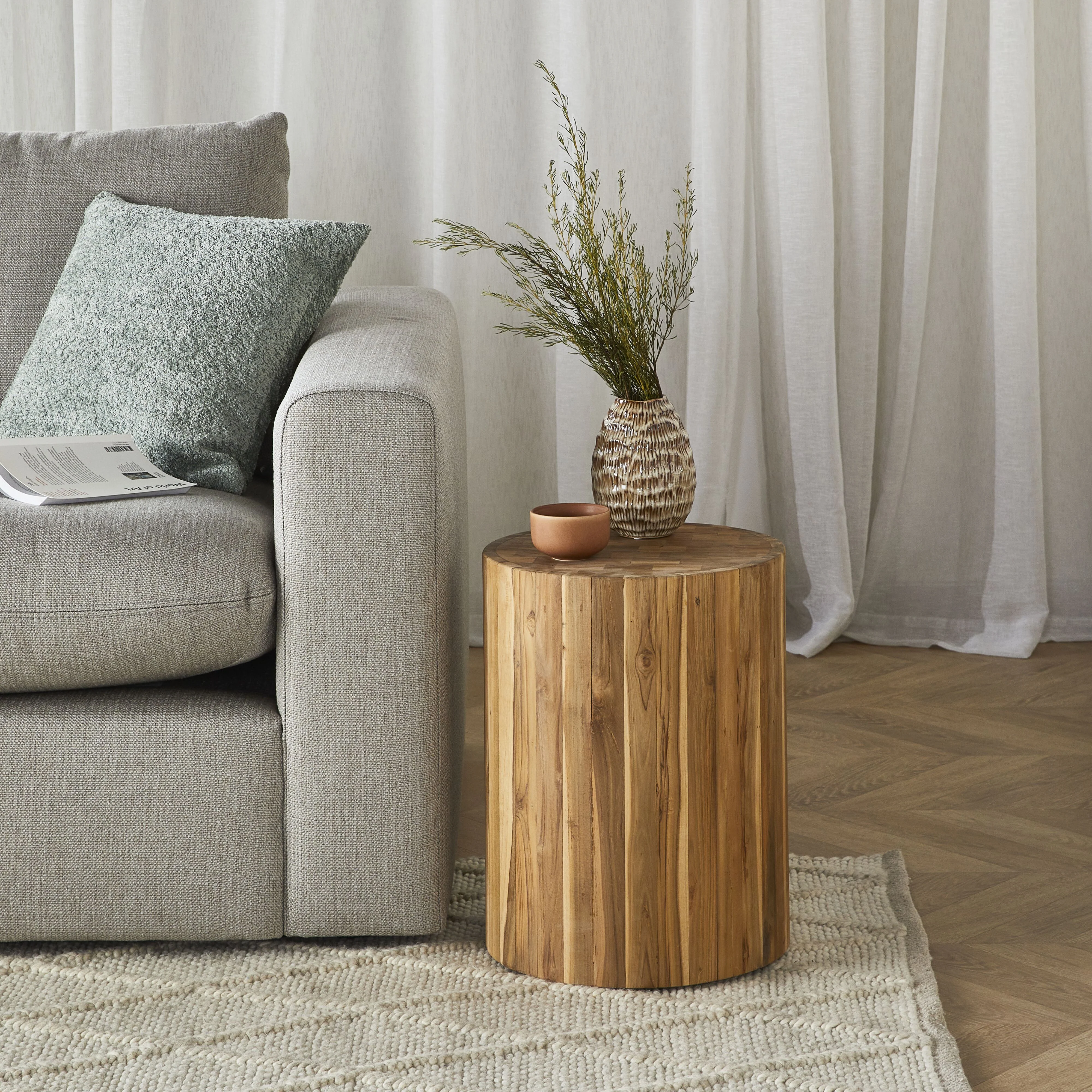 Kadara Reclaimed Teak Side Table - Image 5