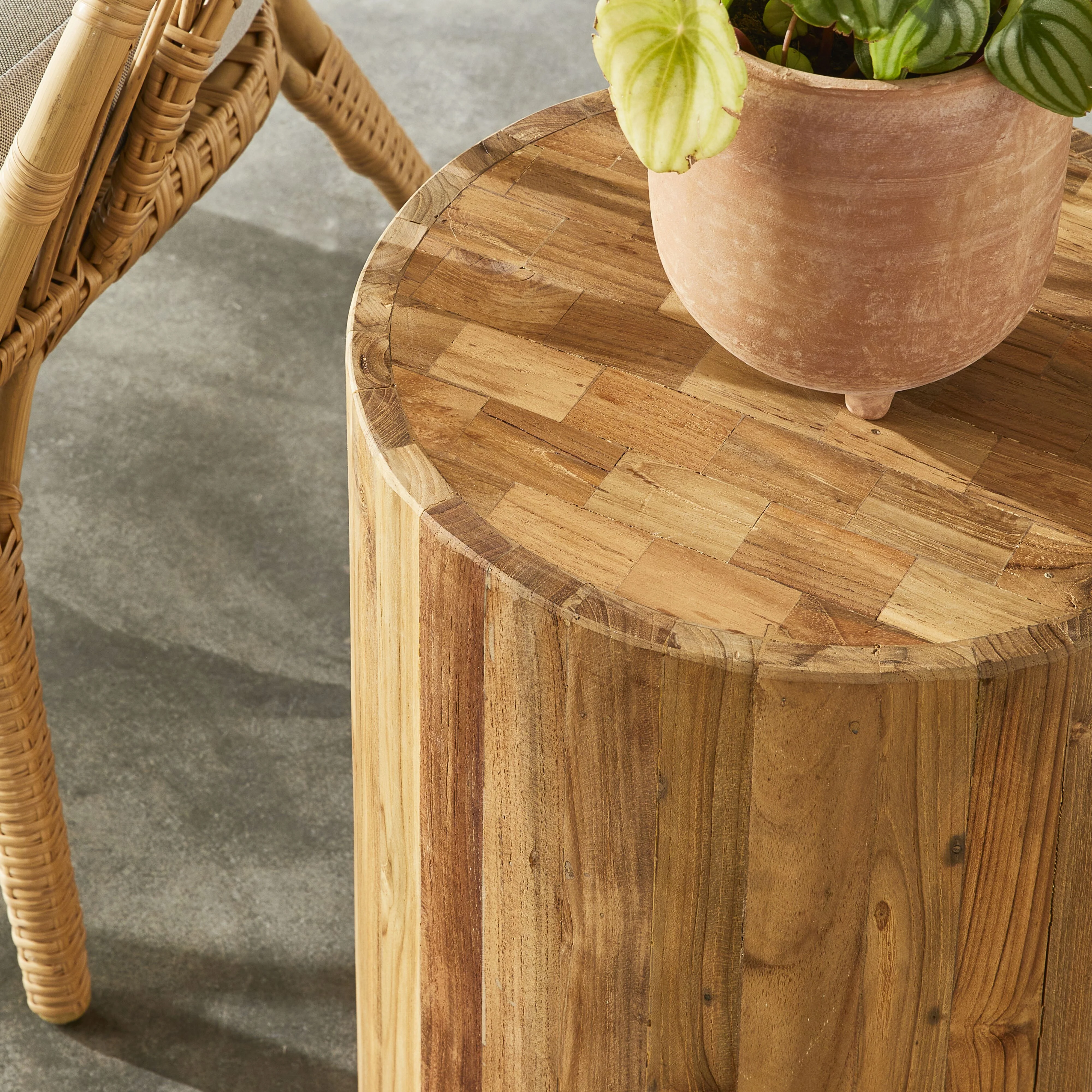Kadara Reclaimed Teak Side Table - Image 7
