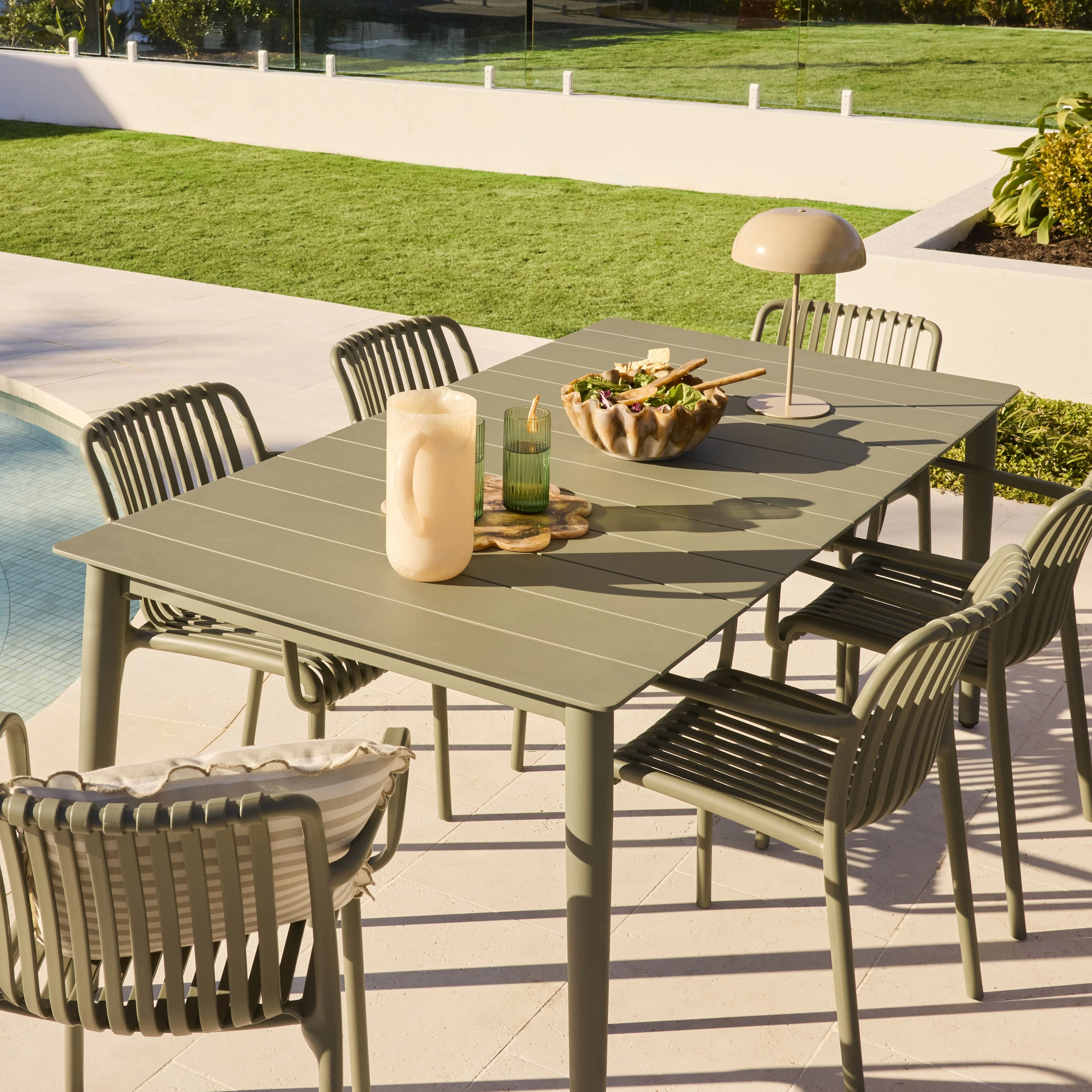 Kai Aluminium Outdoor Dining Table 180cm - Image 9