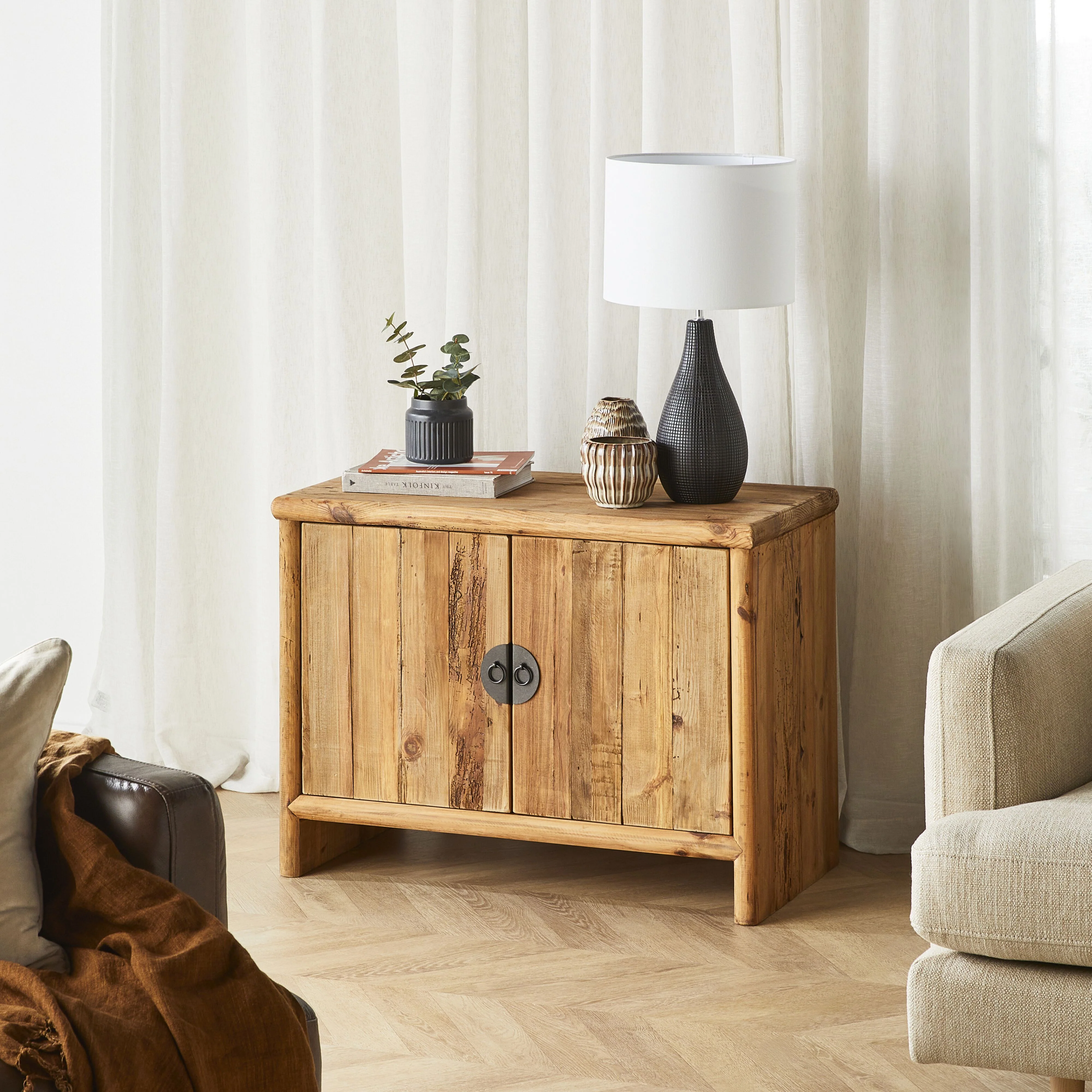 Kalise Reclaimed Timber Small Sideboard - Image 10