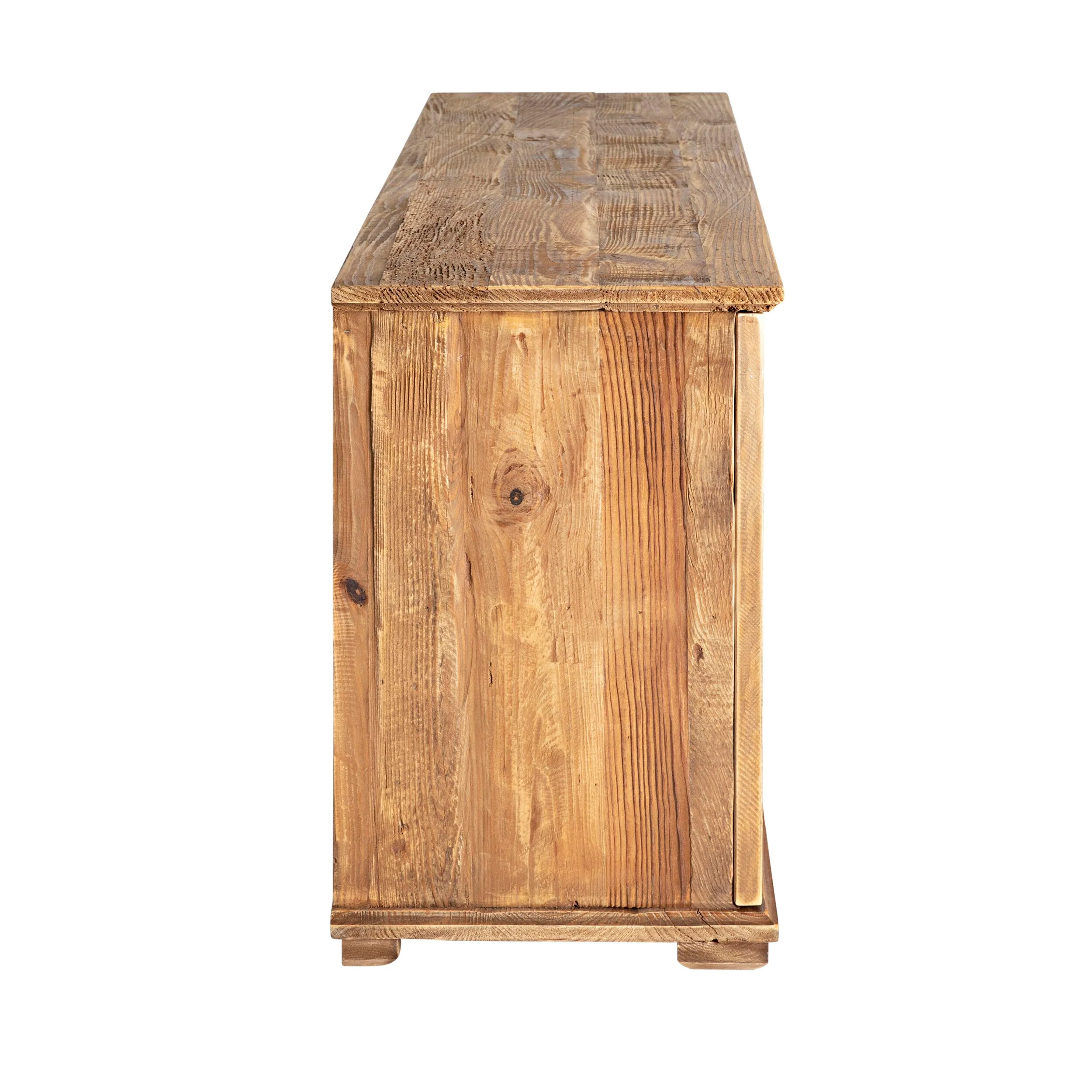 Kalise Reclaimed Timber 3 Glass Door Sideboard - Image 3