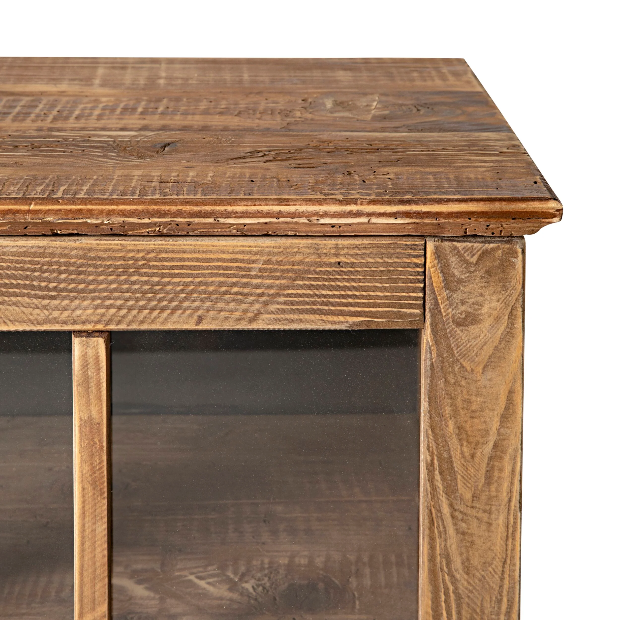 Kalise Reclaimed Timber 3 Glass Door Sideboard - Image 5