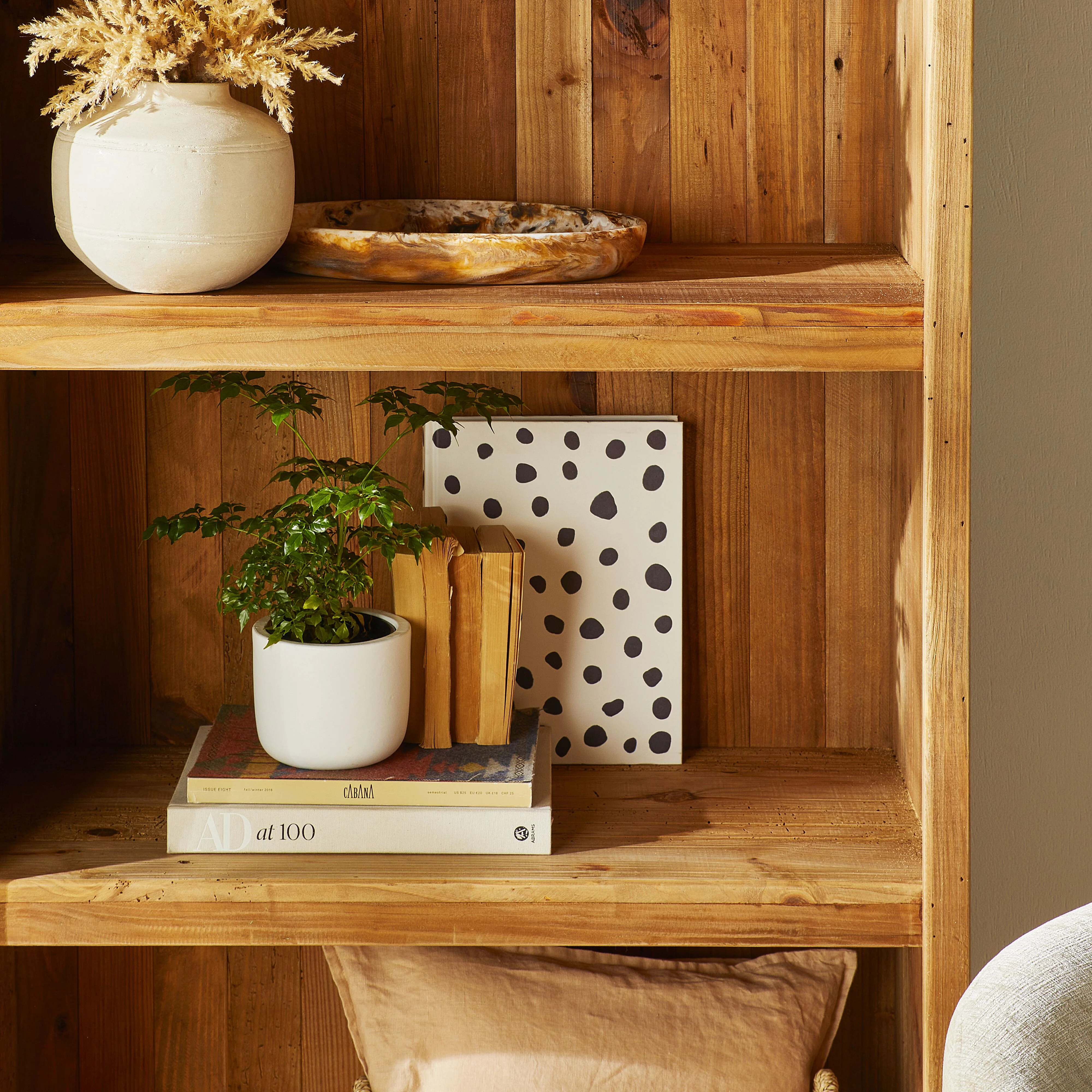 Kalise Reclaimed Timber Bookcase 240 x 90cm - Image 9