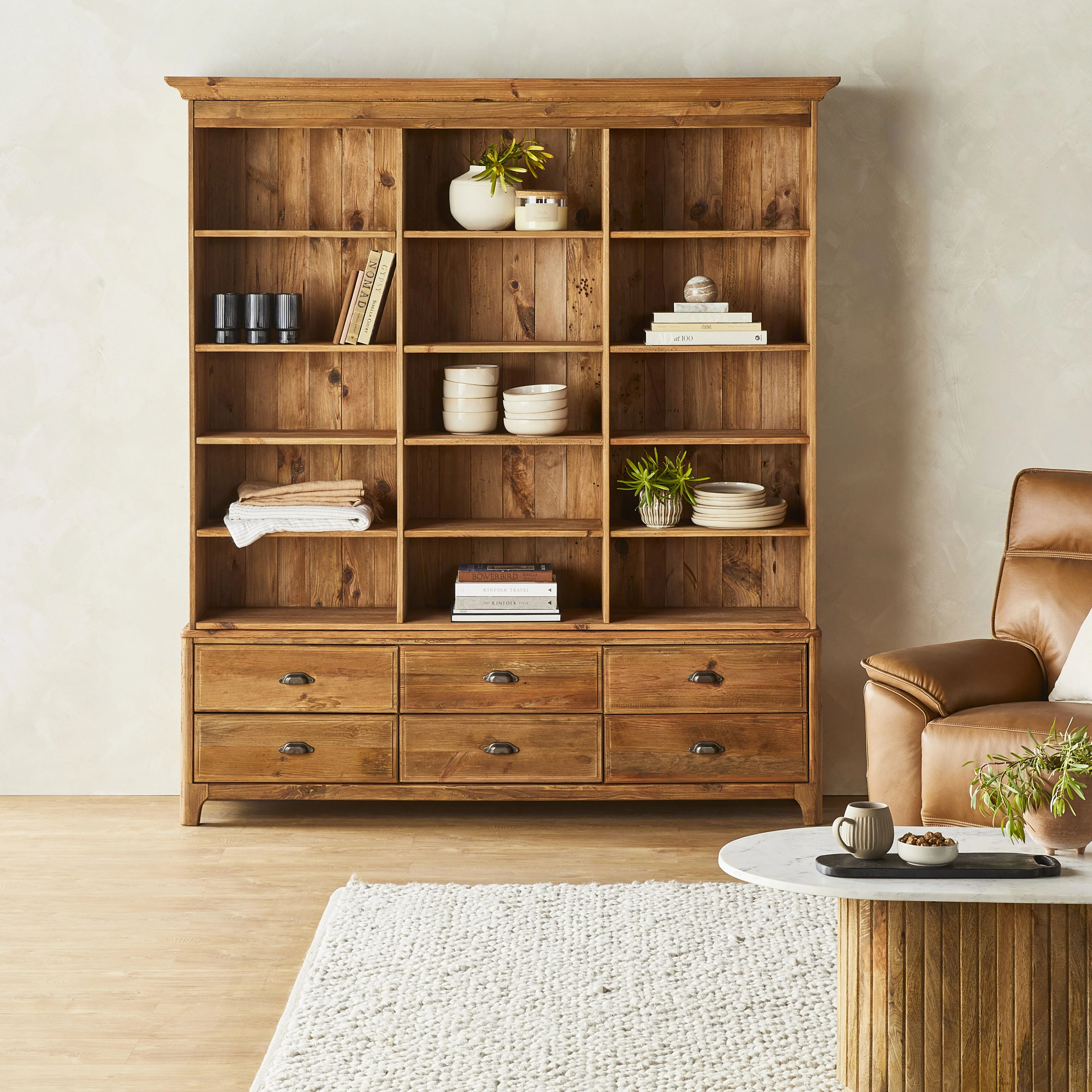 Kalise 6 Drawer Library Shelving Unit - Image 8