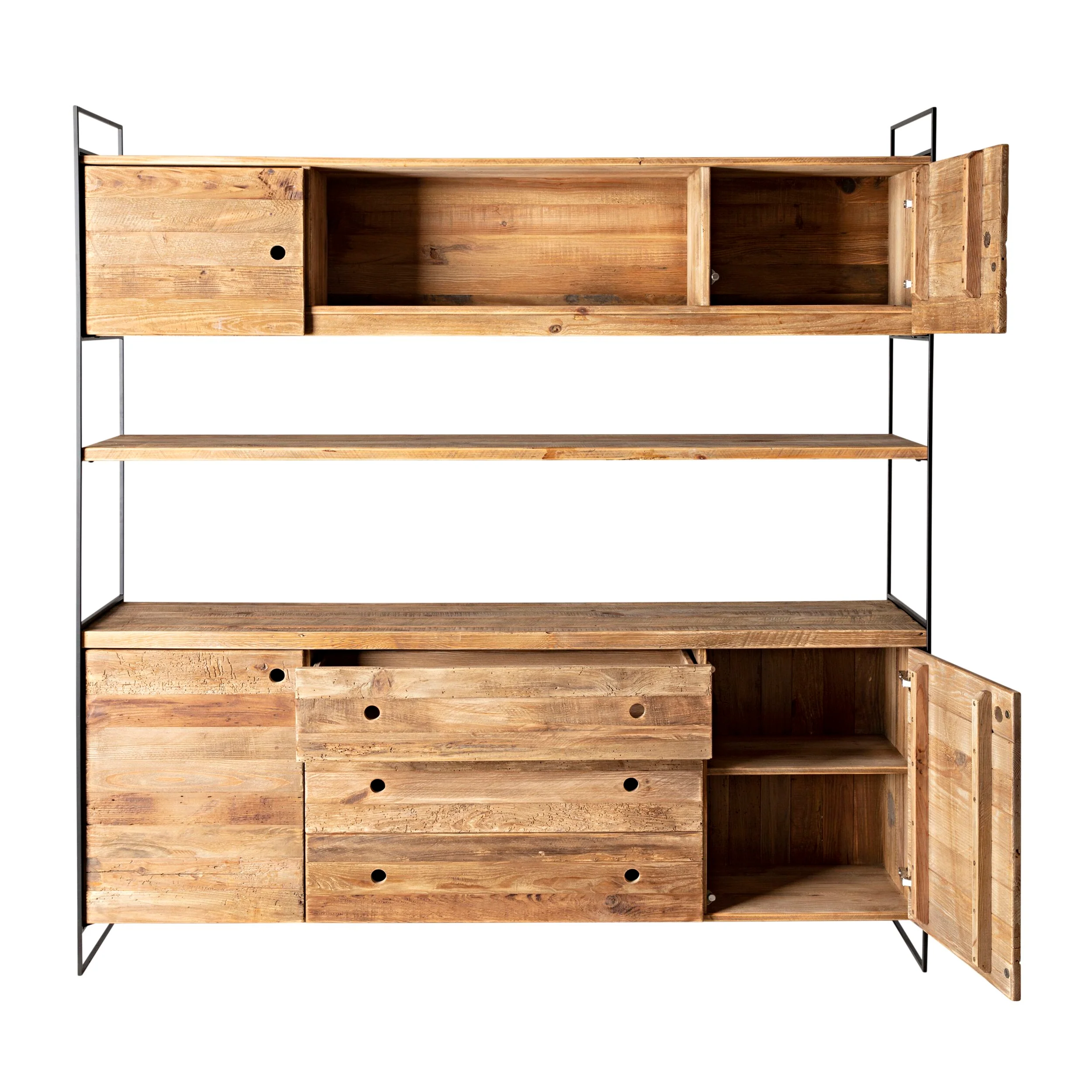 Kalise Reclaimed Timber Storage Unit Large - Image 4