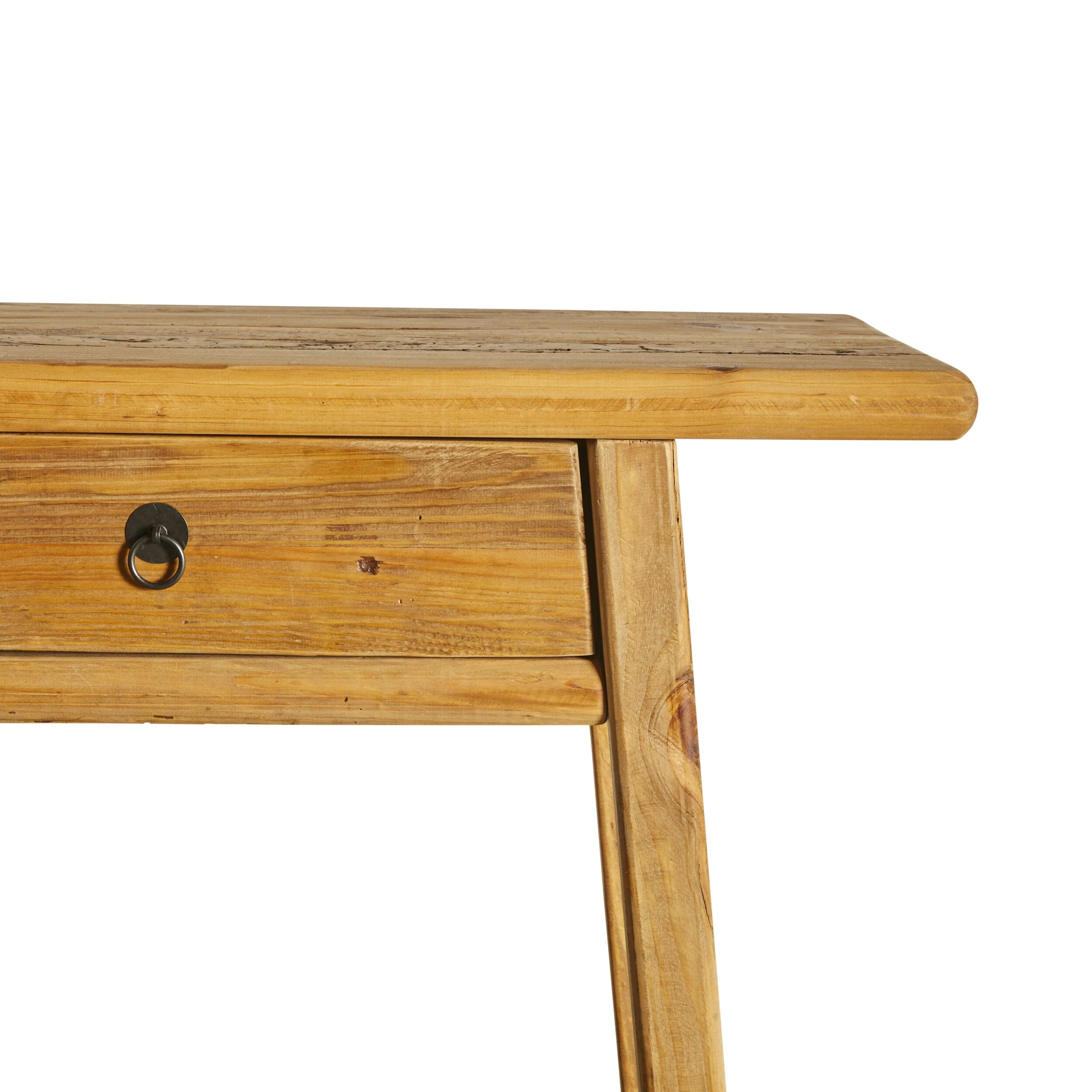 Kalise Reclaimed Timber 2 Drawer Desk - Image 5