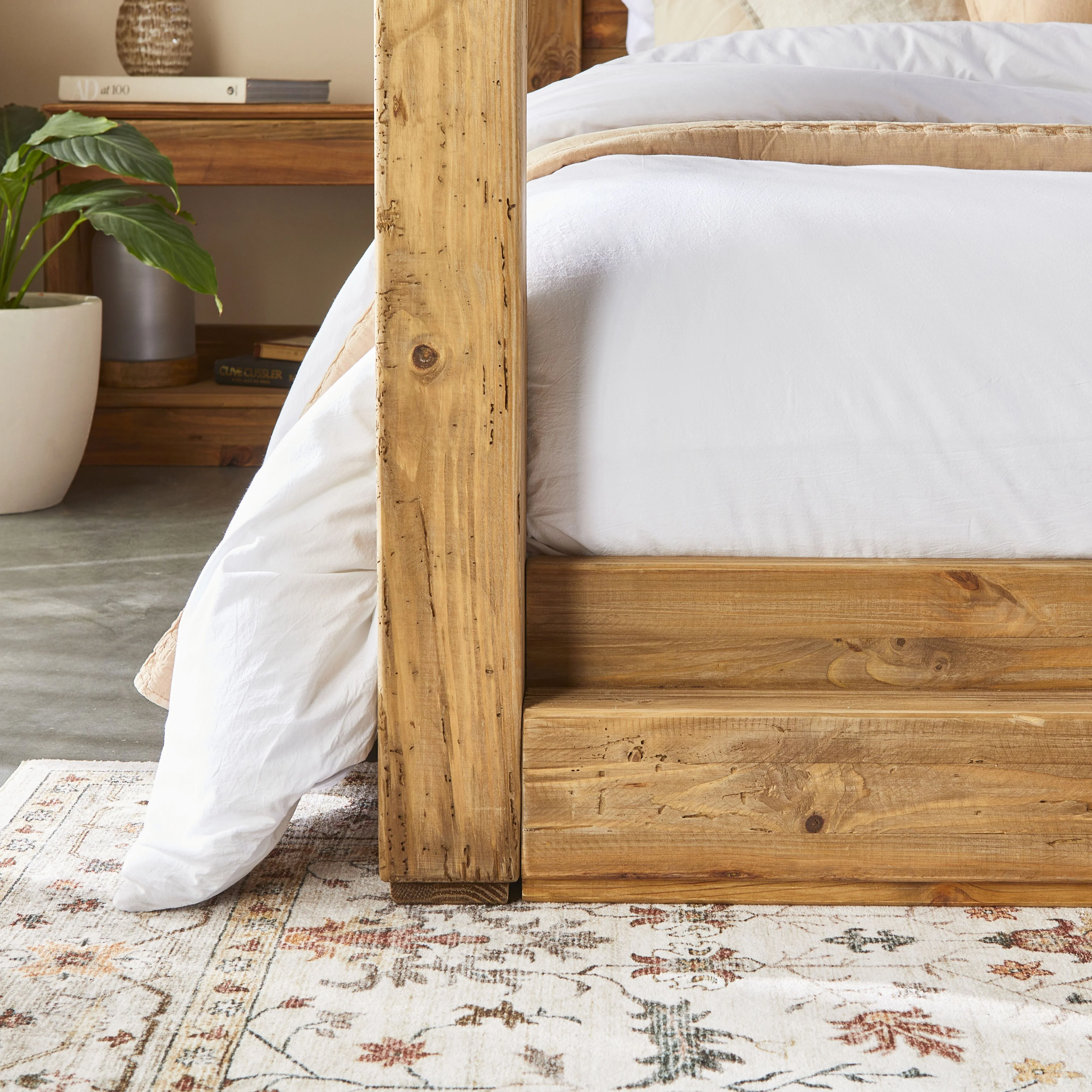 Kalise Reclaimed Timber 4 Poster Queen Bed - Image 14