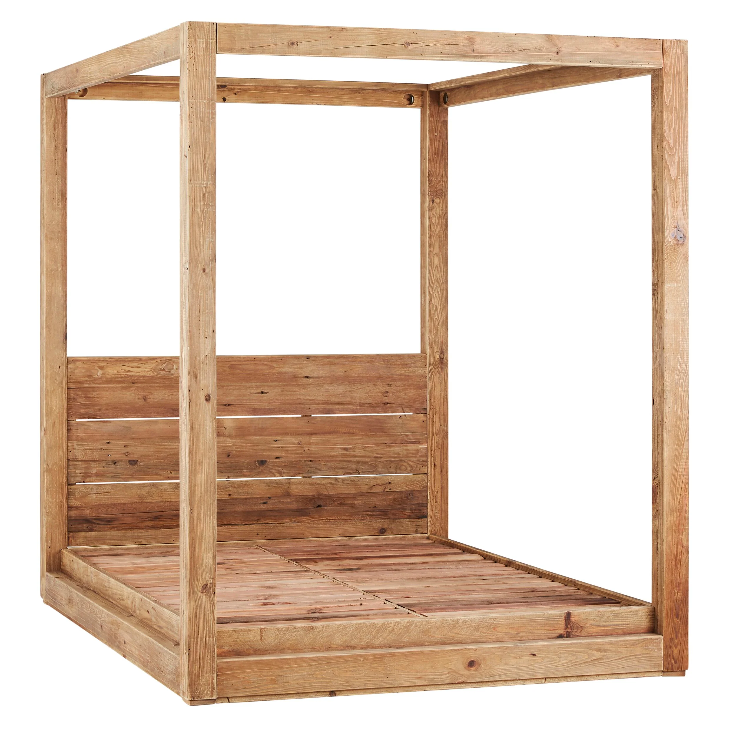 Kalise Reclaimed Timber 4 Poster Queen Bed - Image 4
