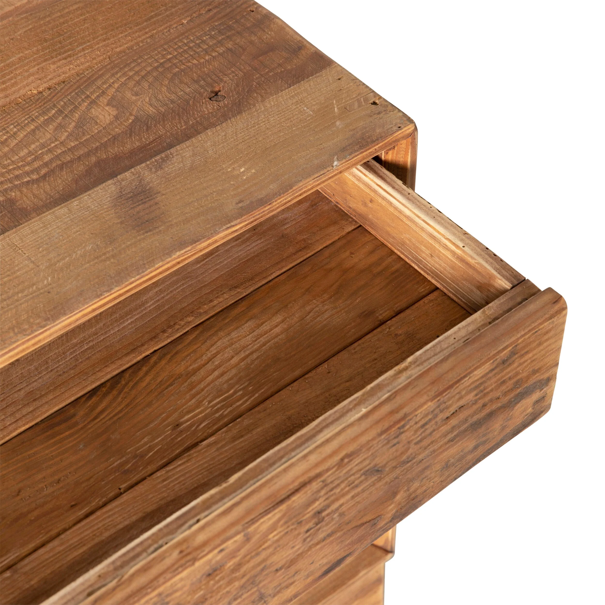 Kalise Reclaimed Timber Plinth Bedside Table - Image 5