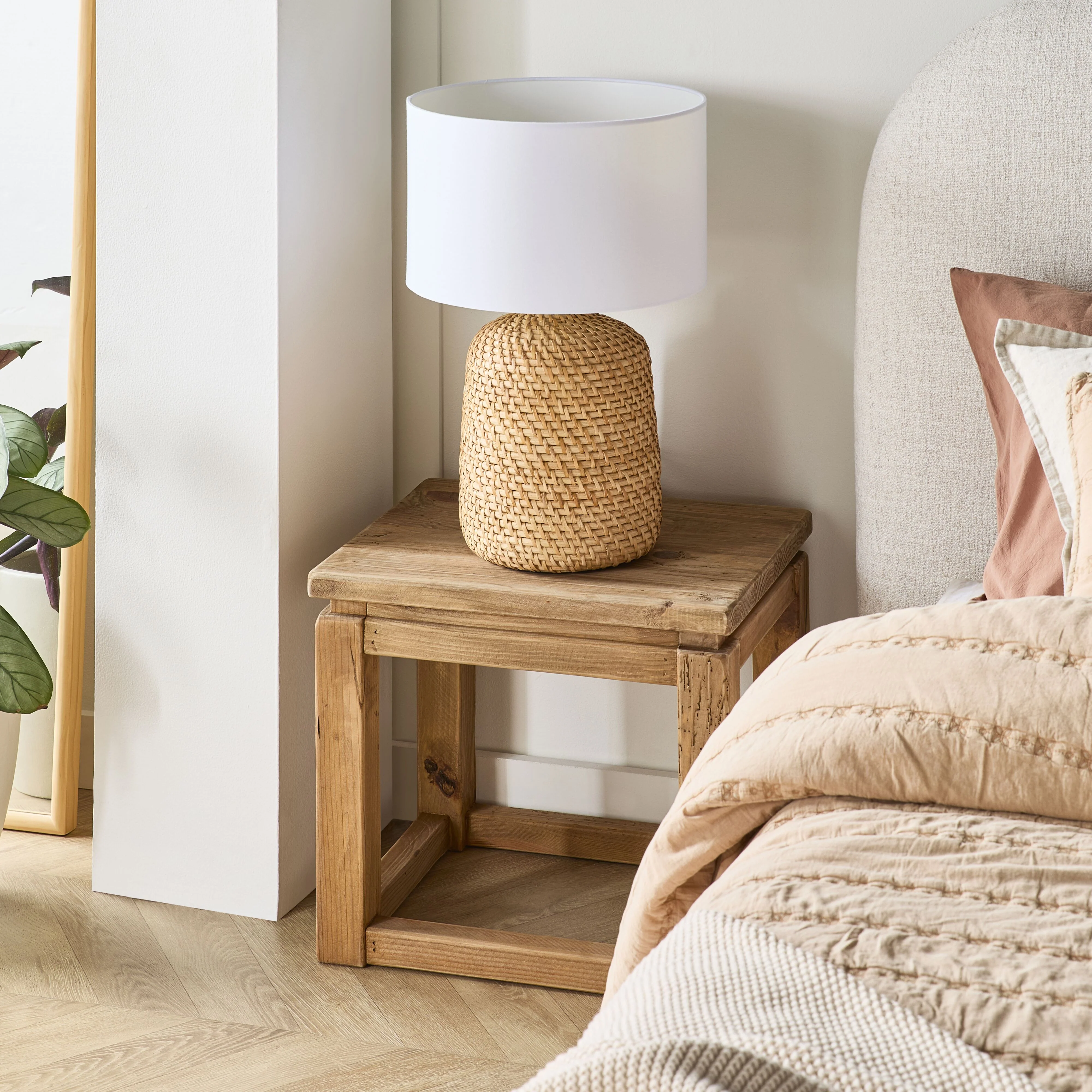 Kalise Reclaimed Timber Bedside Table - Image 13