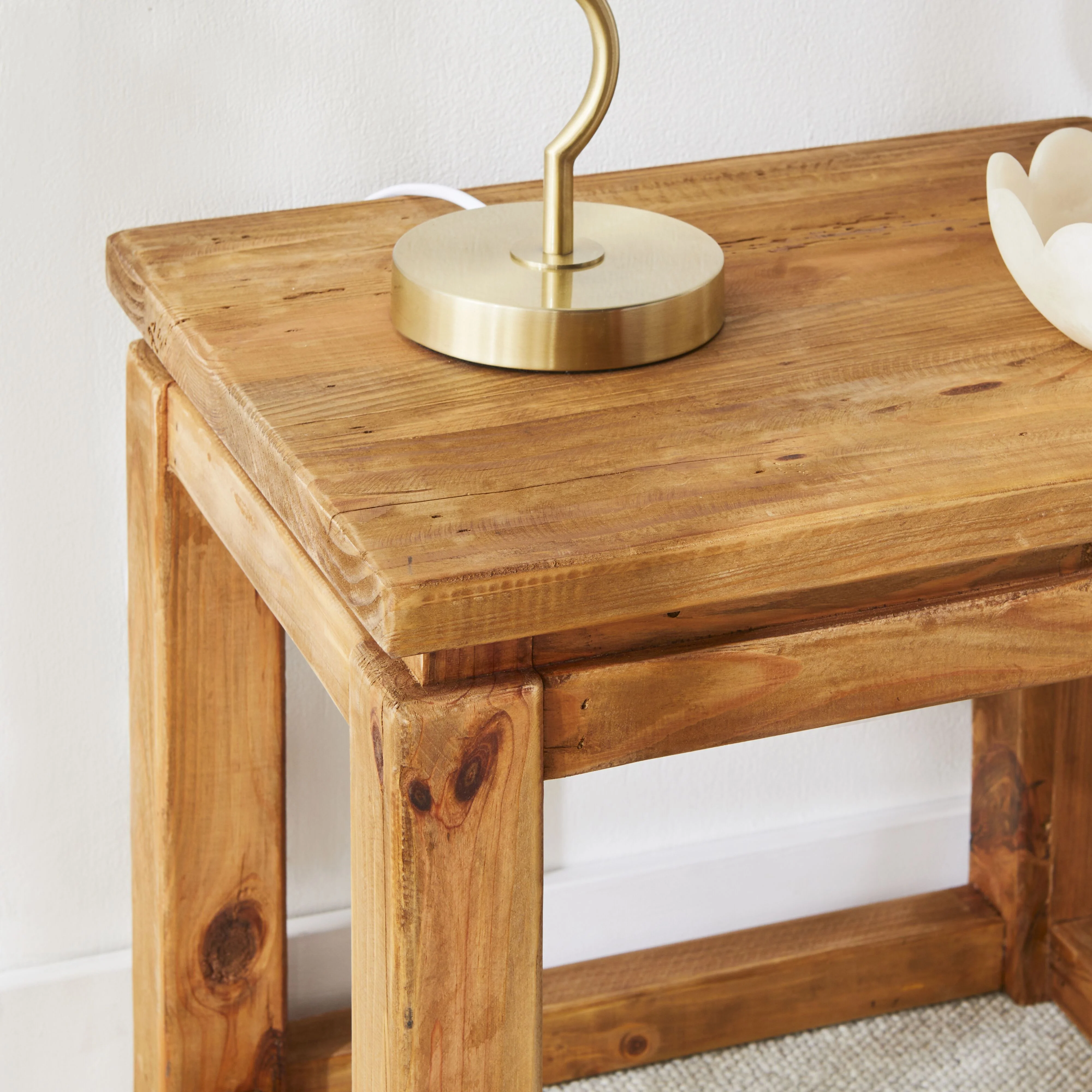 Kalise Reclaimed Timber Bedside Table - Image 14