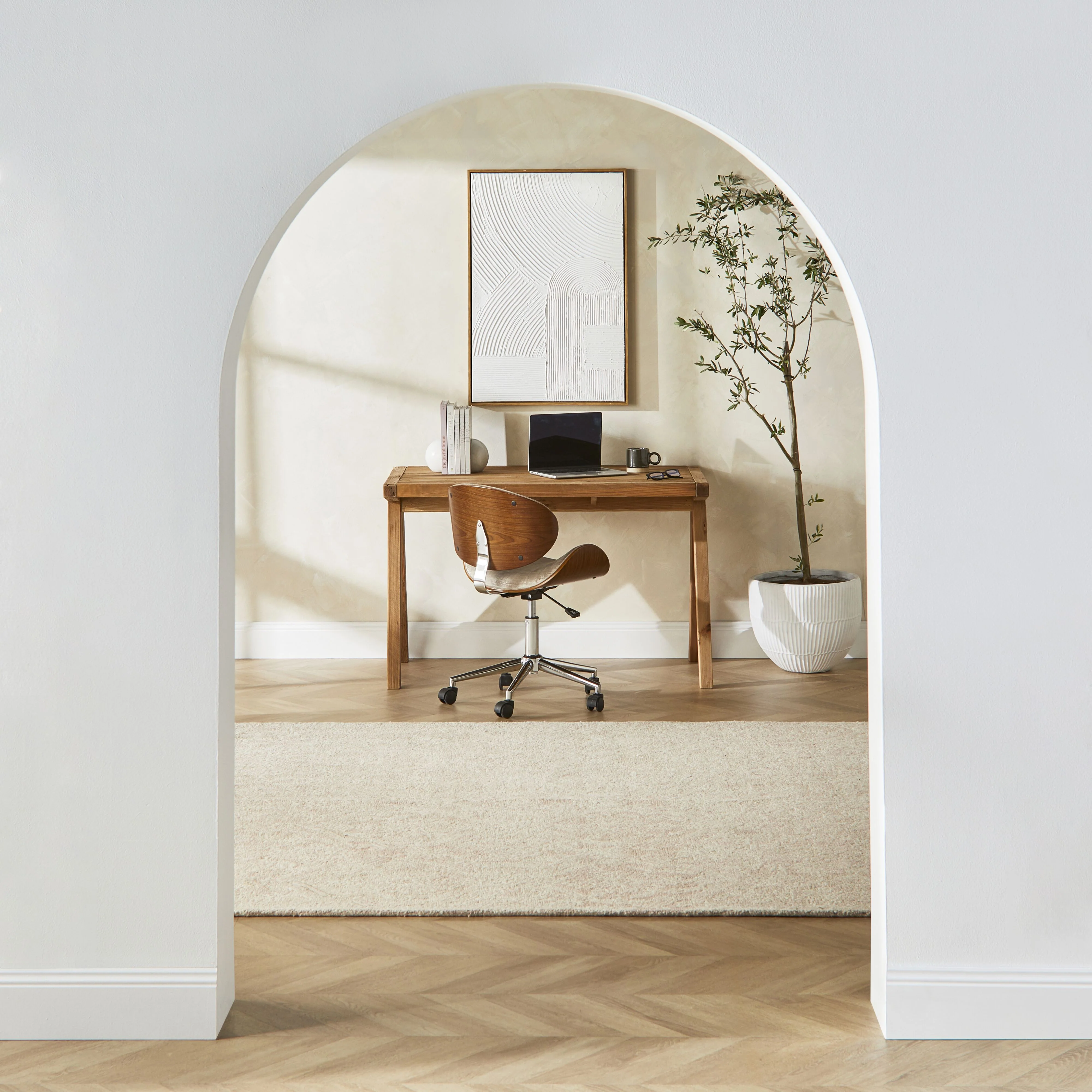 Kalise Reclaimed Timber Desk with Scissor Leg - Image 5