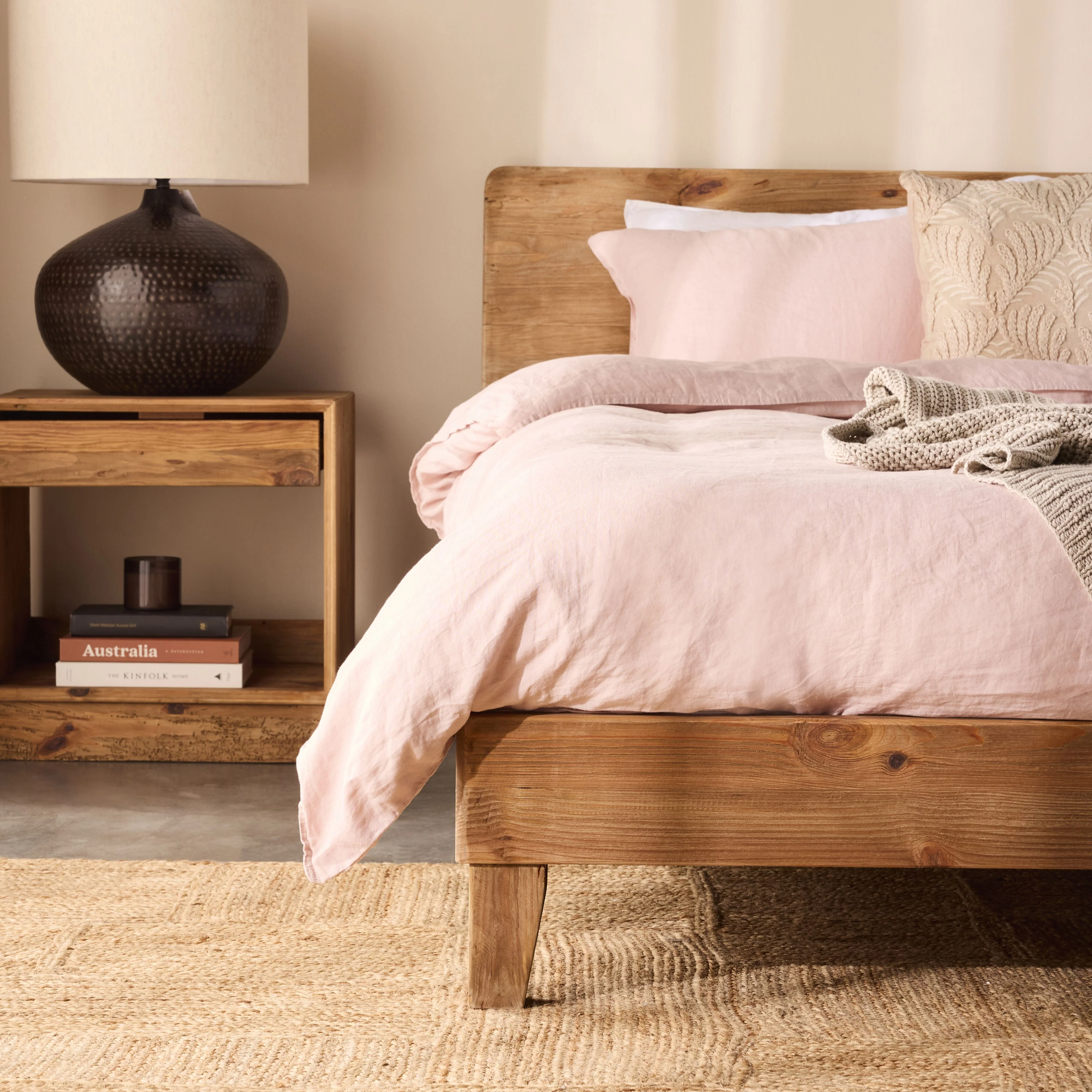 Kalise Reclaimed Timber Queen Bed - Image 10