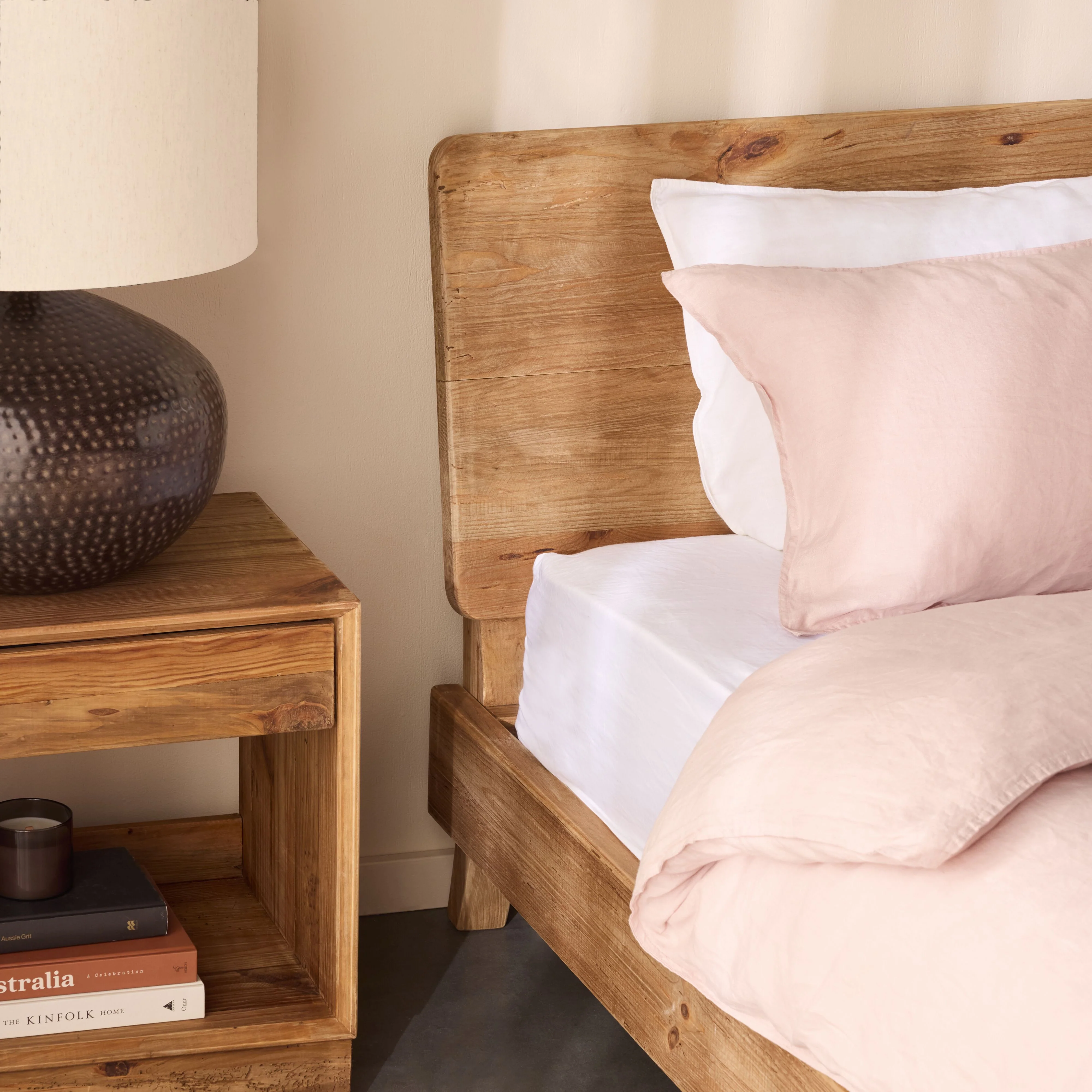 Kalise Reclaimed Timber Queen Bed - Image 11
