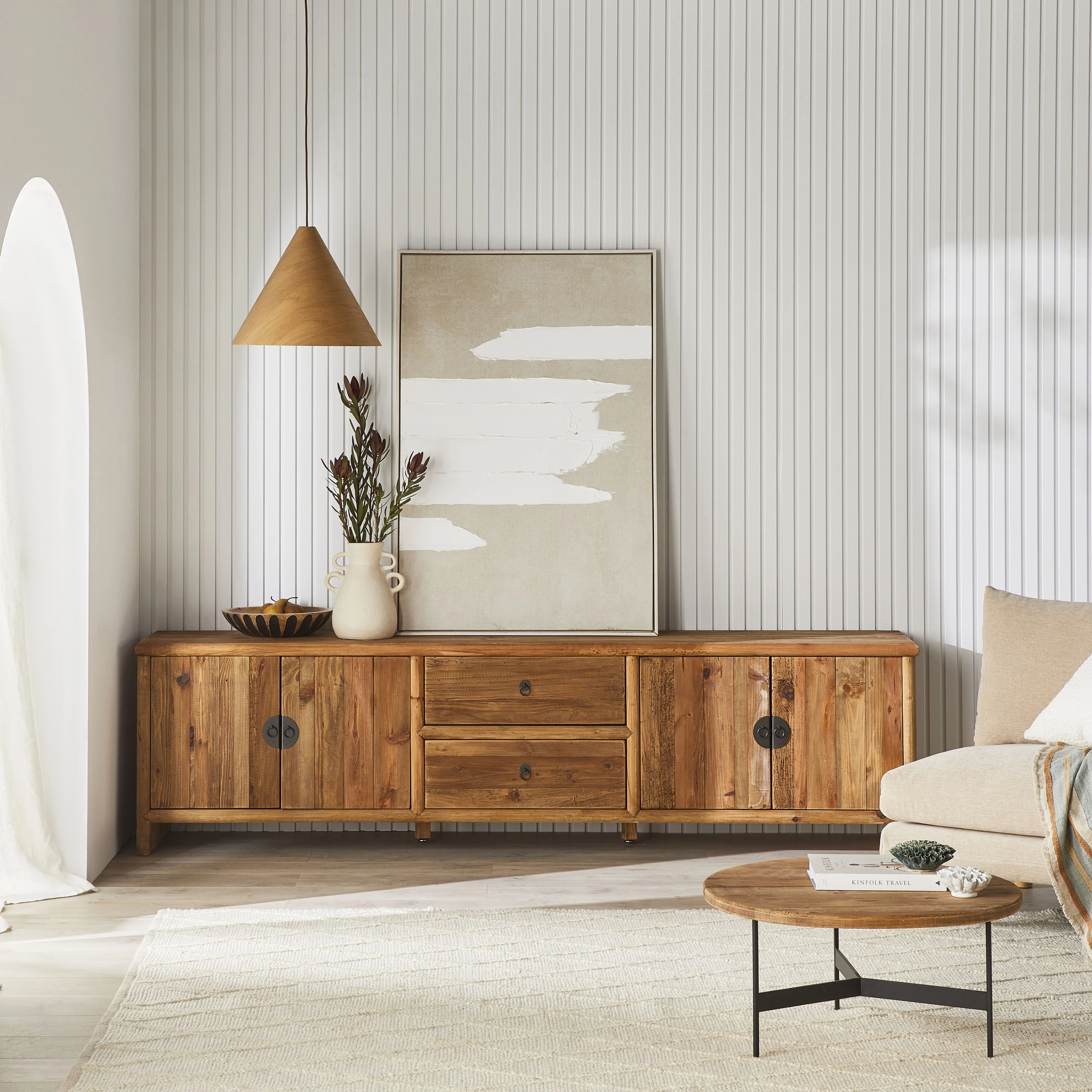 Kalise Reclaimed Timber Large Sideboard - Image 7