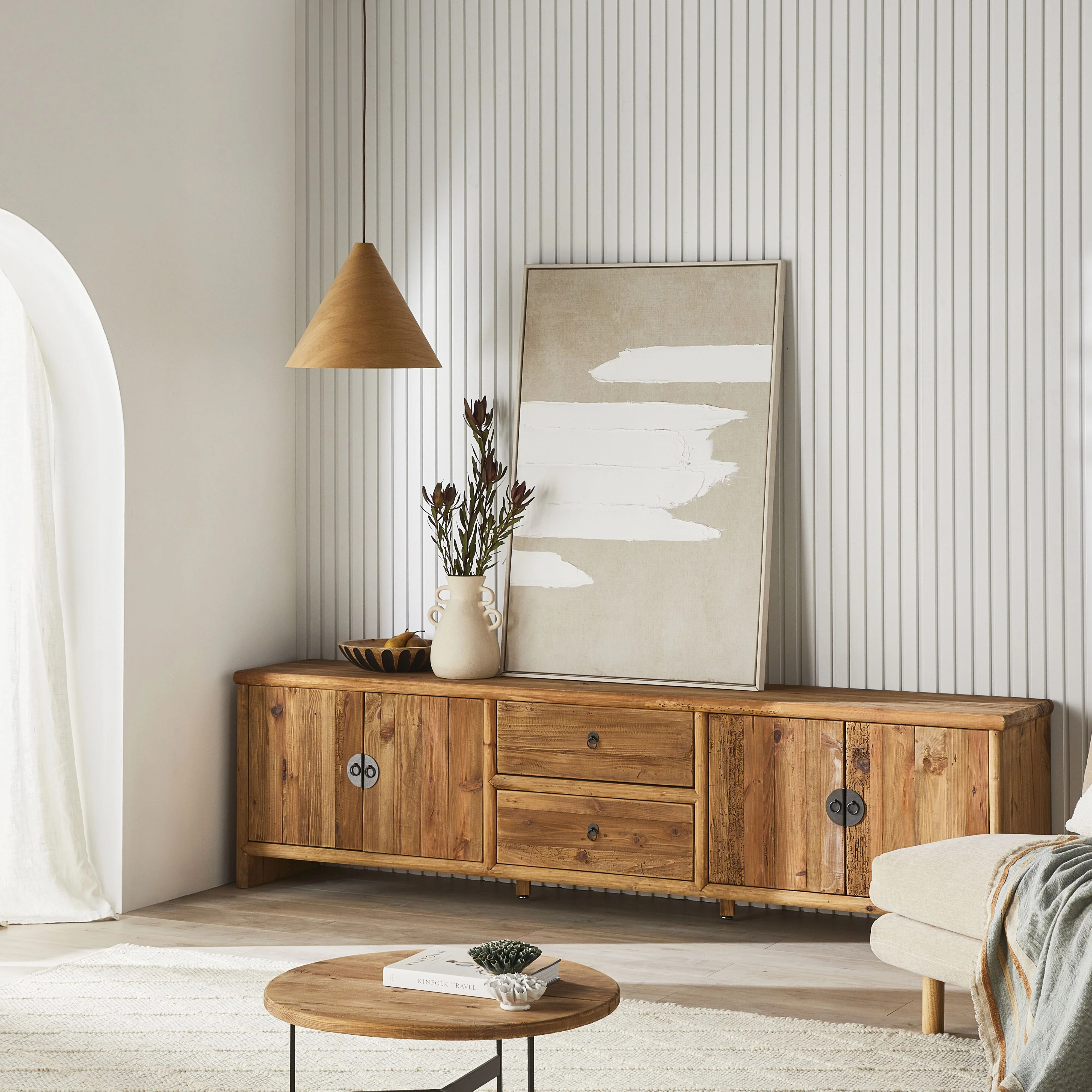 Kalise Reclaimed Timber Large Sideboard - Image 8
