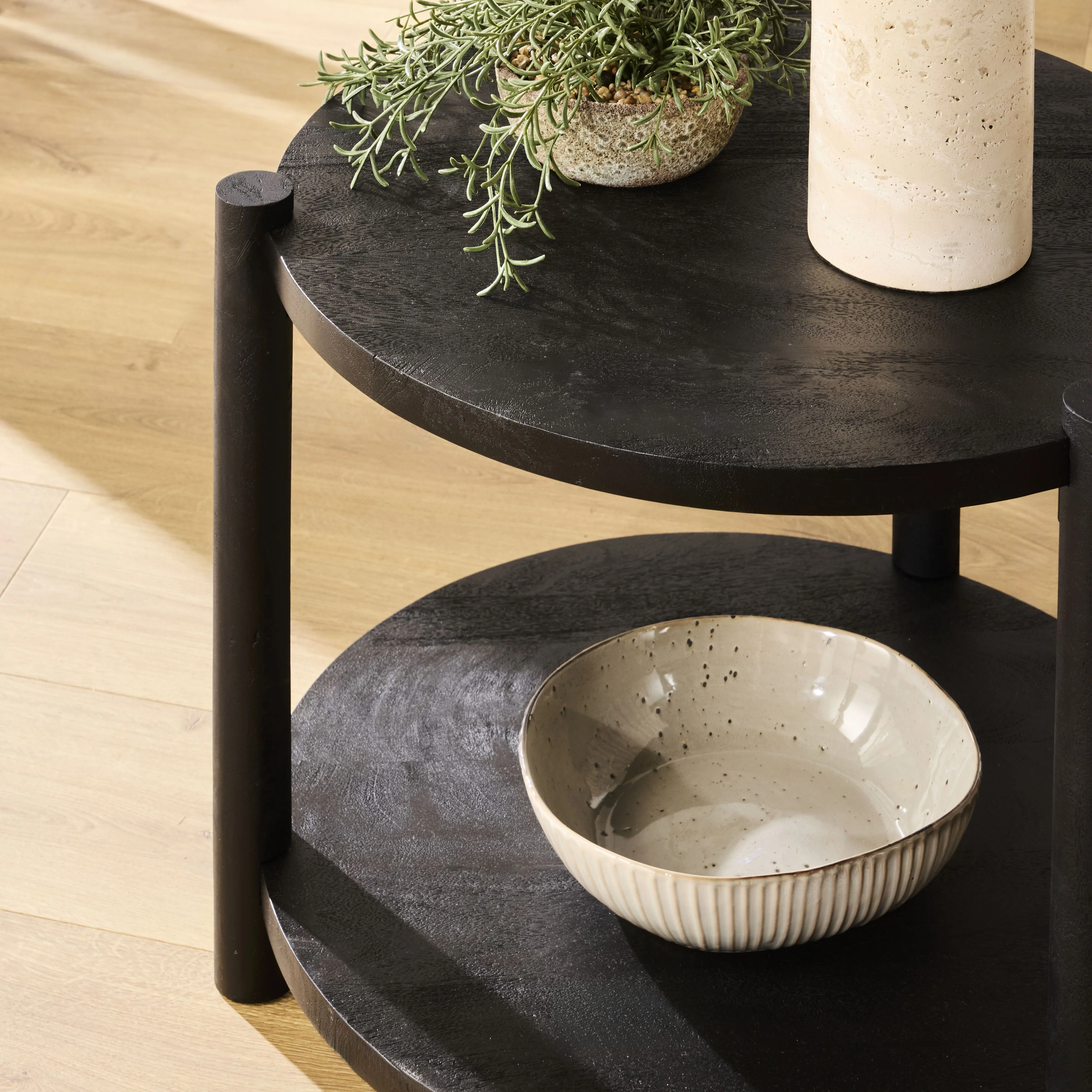 Karli Round Side Table Black - Image 7