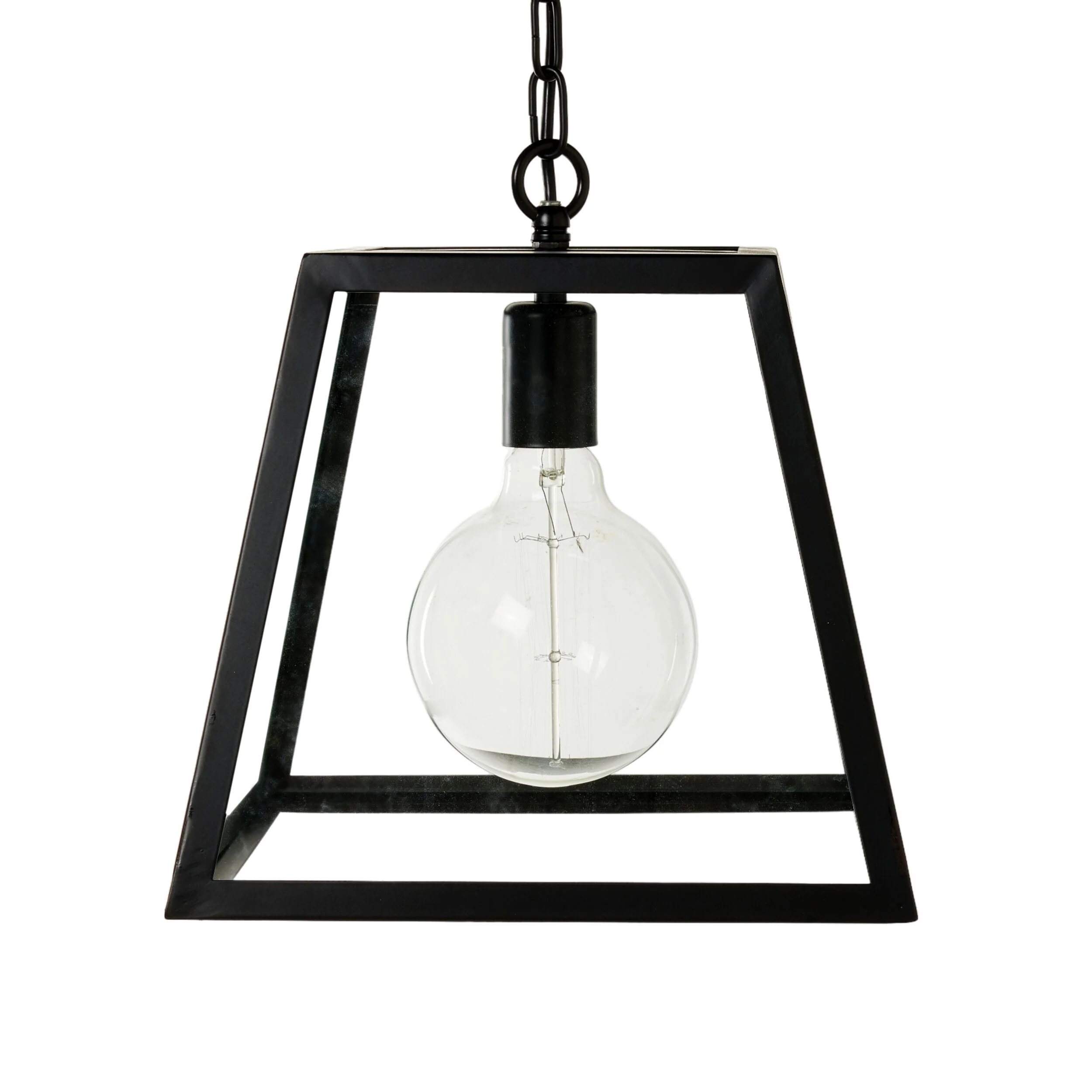 Karter 1 Light Cube Pendant Black 30x20x31cm - Image 3