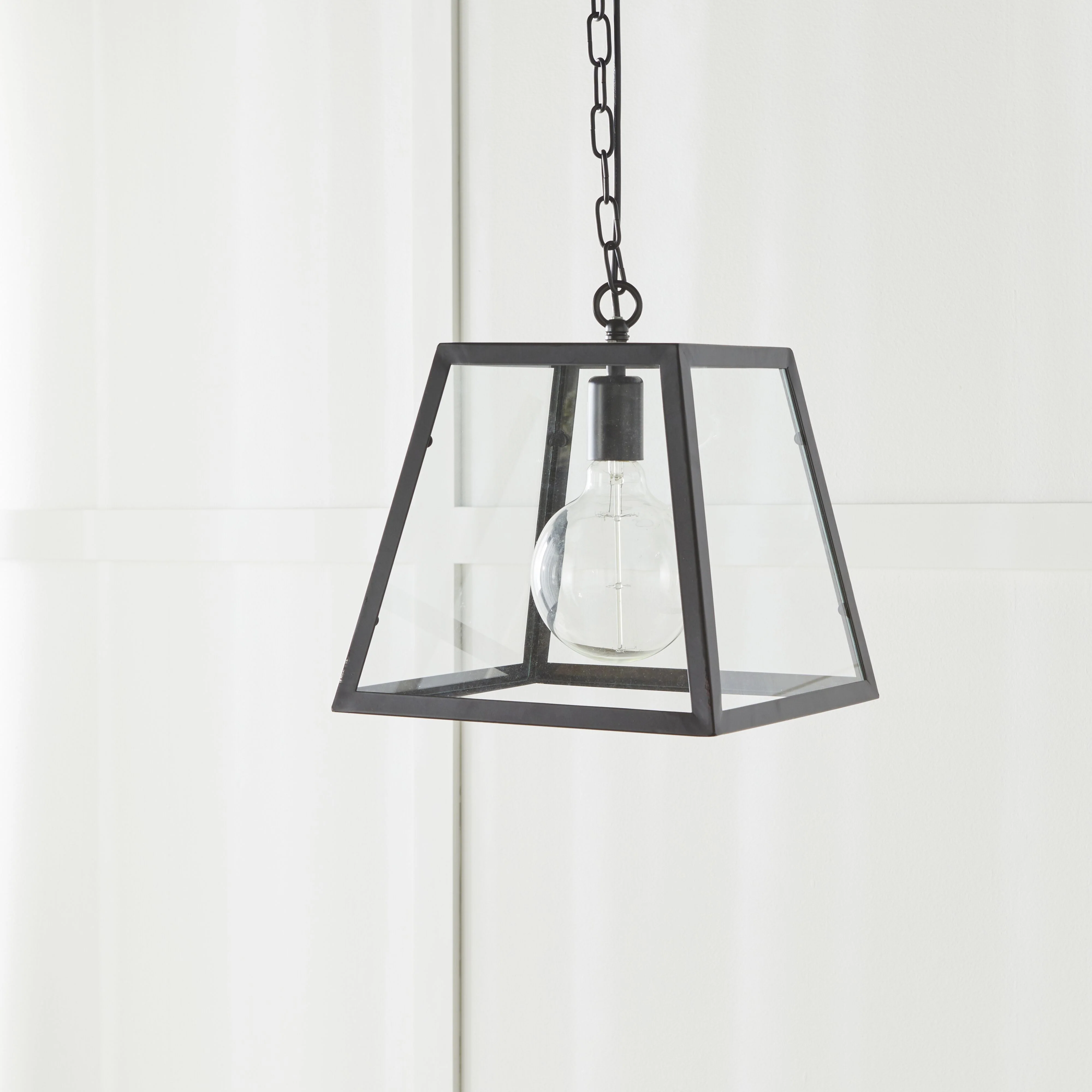 Karter 1 Light Cube Pendant Black 30x20x31cm - Image 7