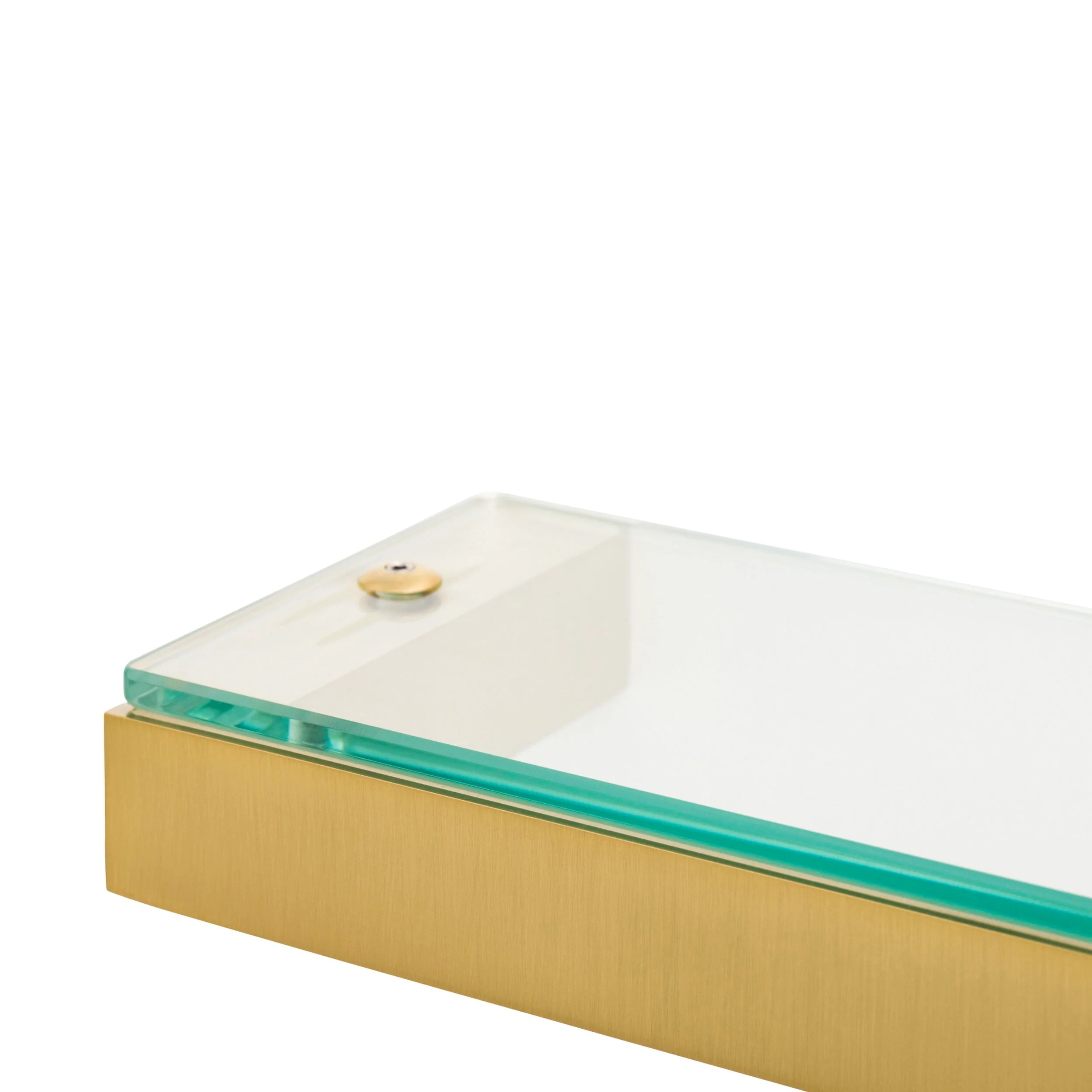 Kason Glass Shelf Brushed Brass - Image 2