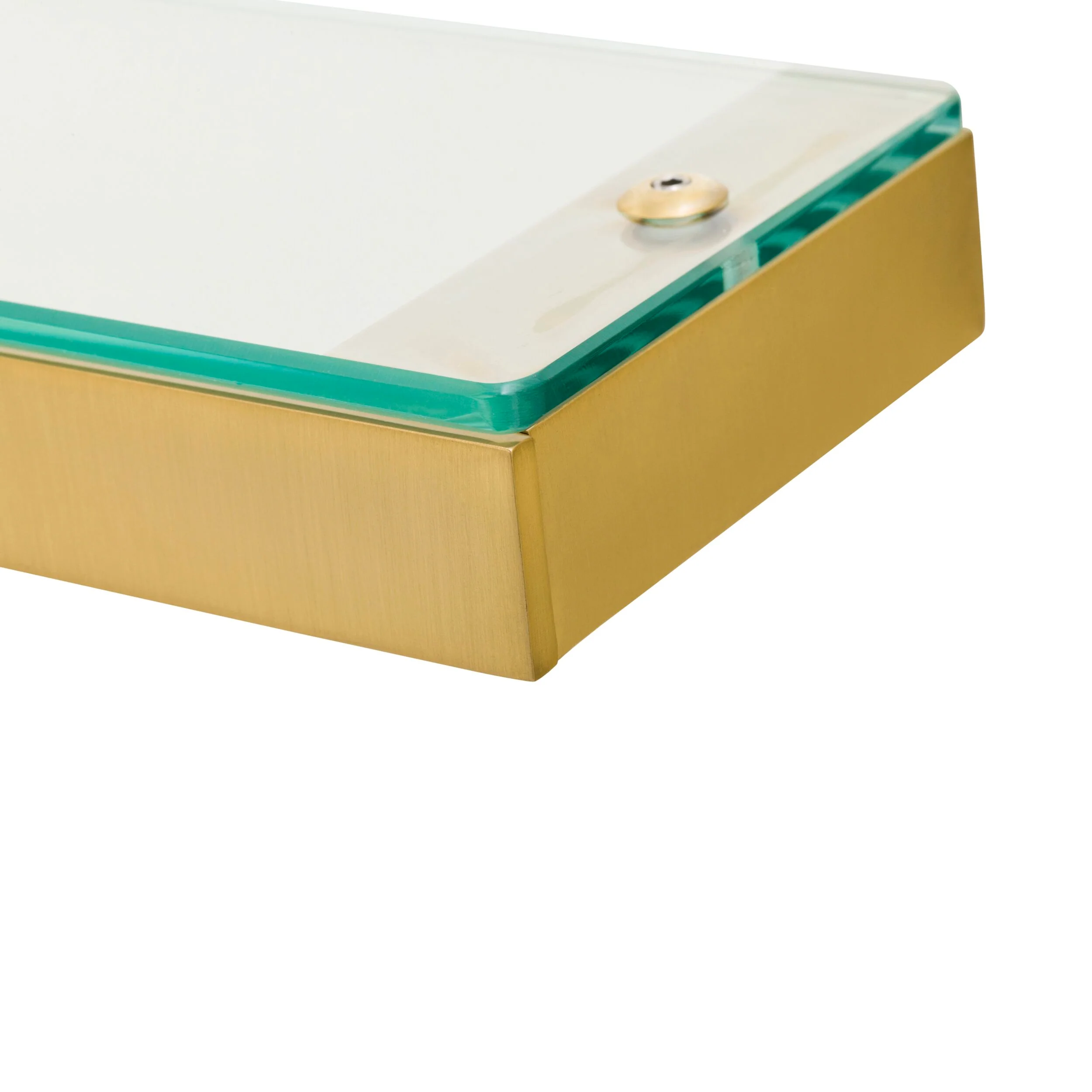 Kason Glass Shelf Brushed Brass - Image 3