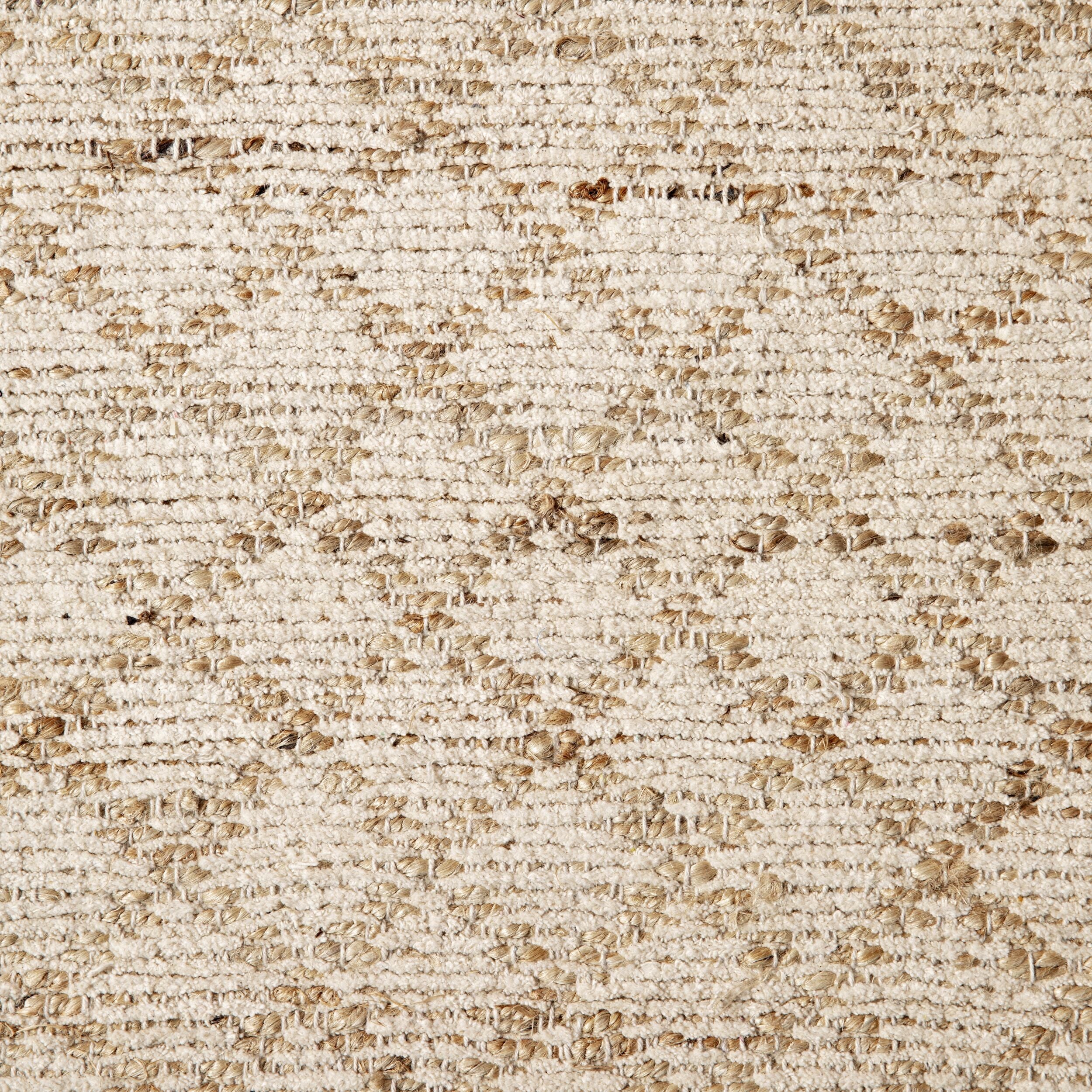 Kaya Diamond Board Chenille Woven Natural Cream Rug 150x80cm - Image 2