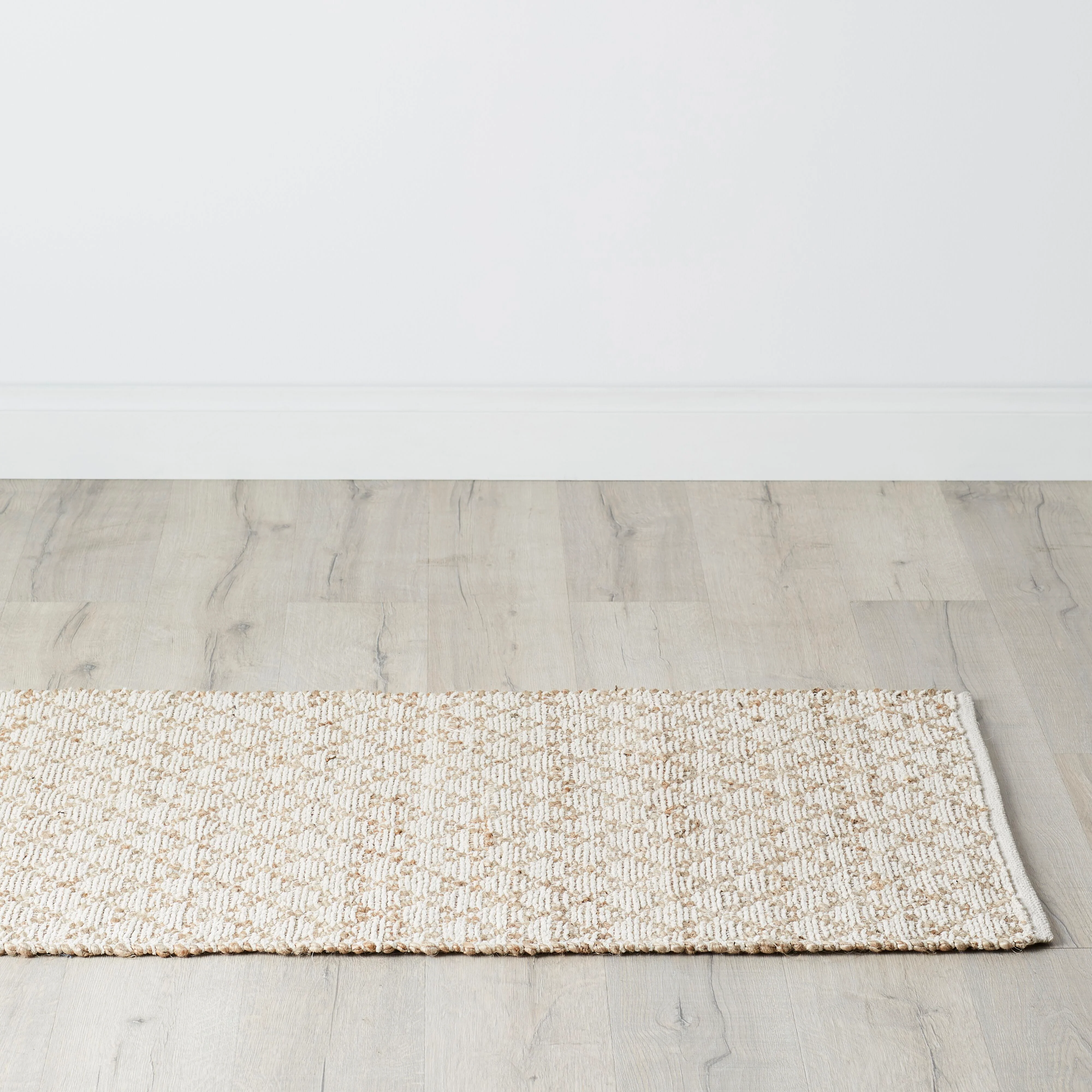Kaya Diamond Board Chenille Woven Natural Cream Rug 150x80cm - Image 6