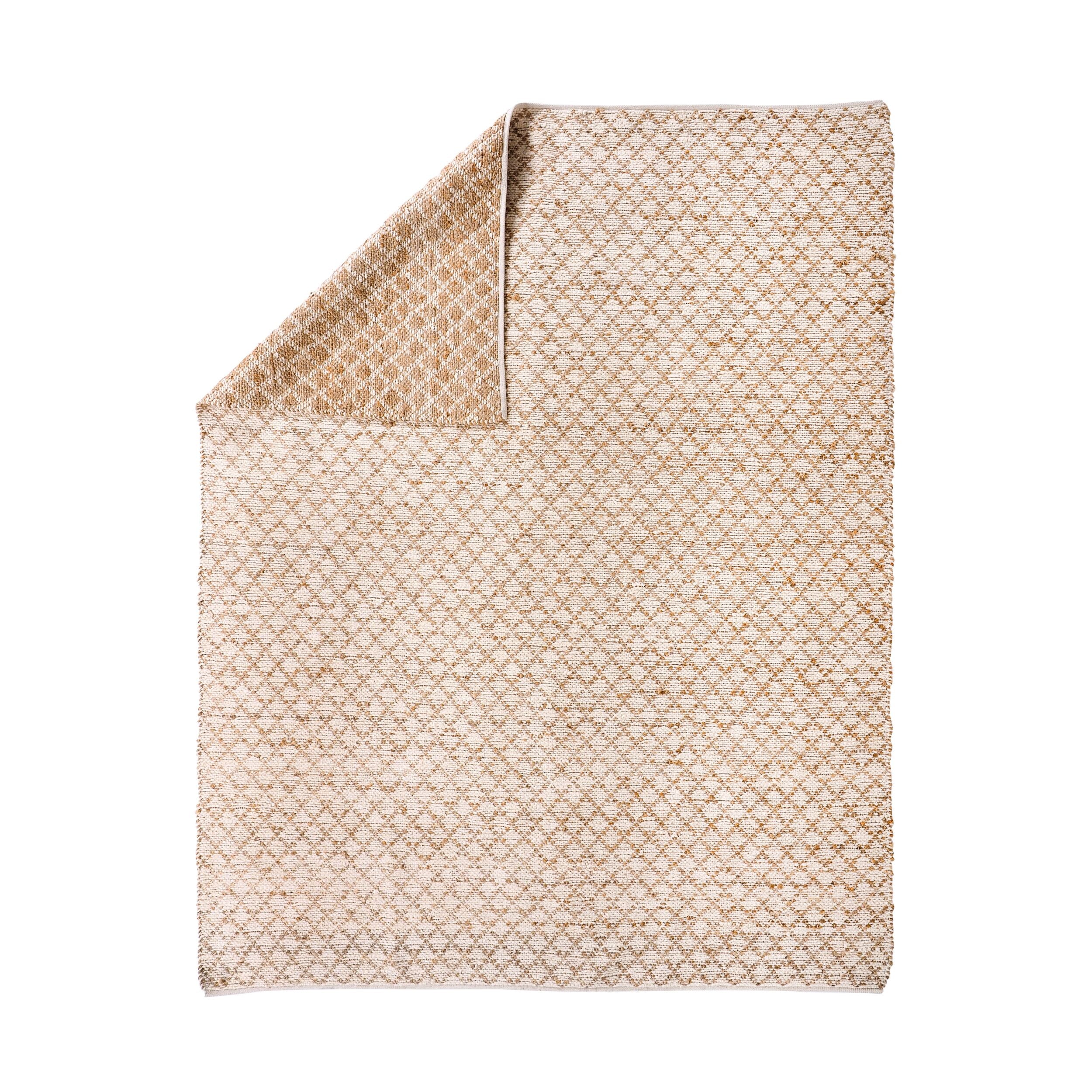 Kaya Diamond Board Chenille Woven Natural Cream Rug 240 x 300 cm - Image 2