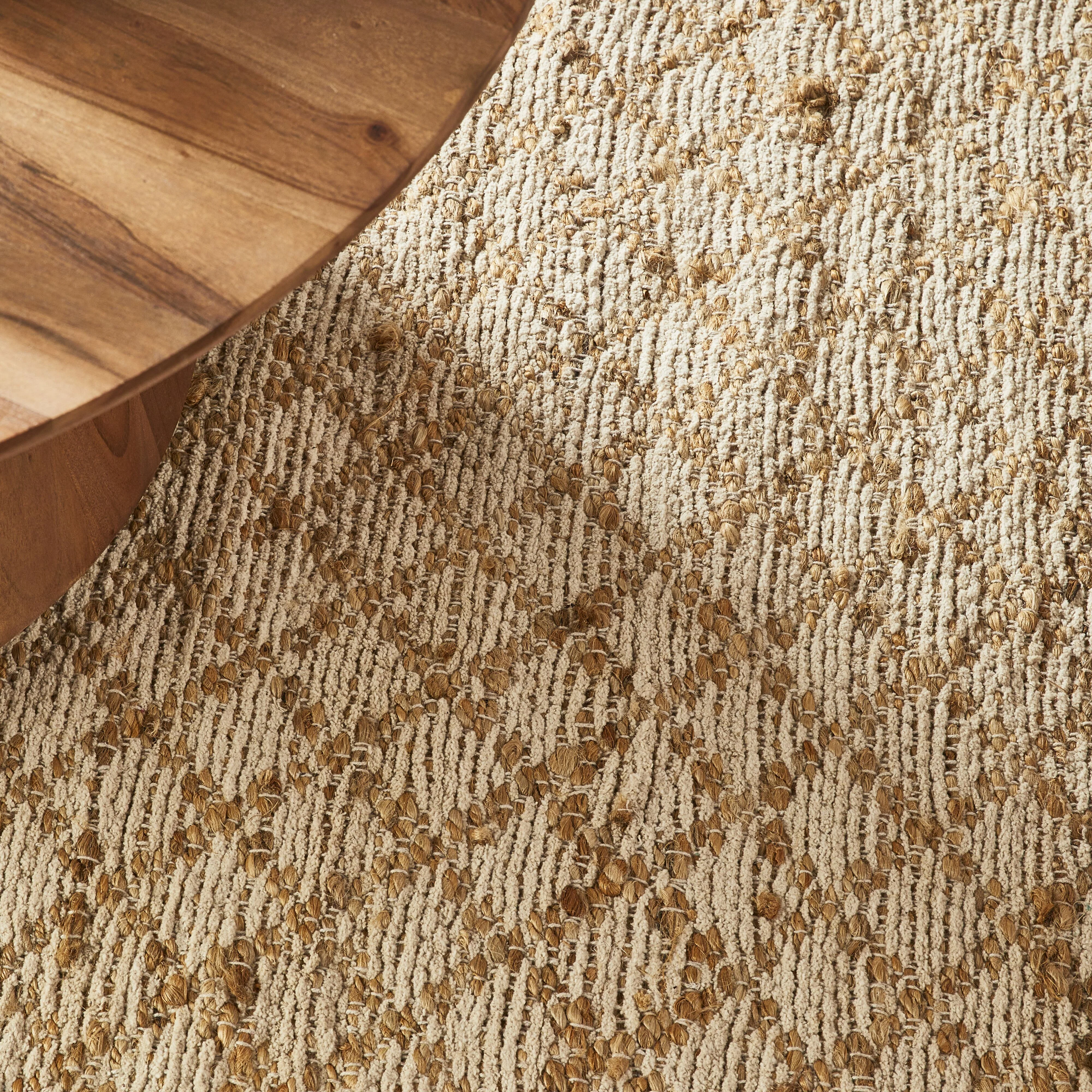 Kaya Diamond Board Chenille Woven Natural Cream Rug 240 x 300 cm - Image 8