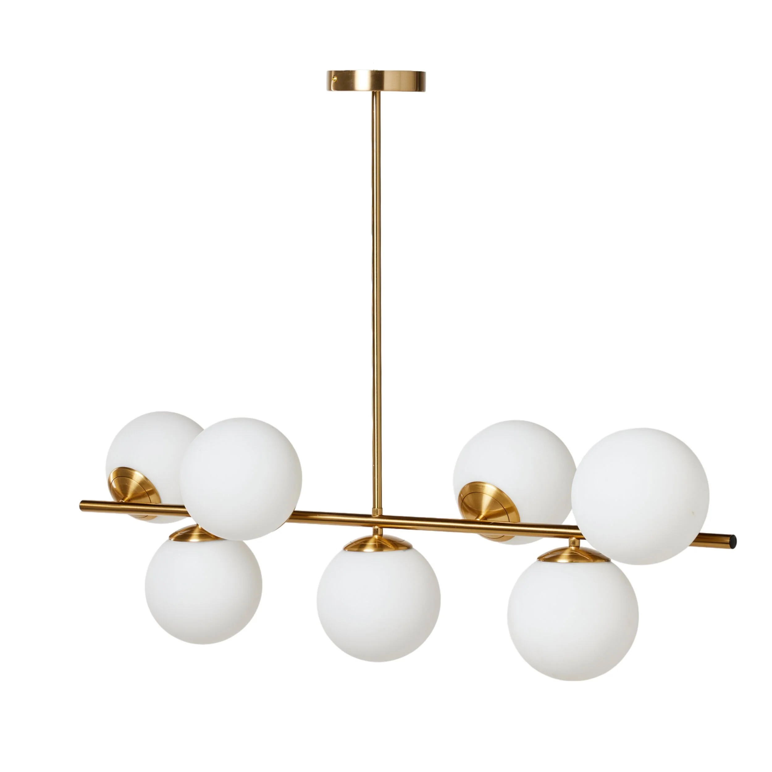 Kempsey Satin Brass 7 Ball Pendant 72x100cm - Image 2