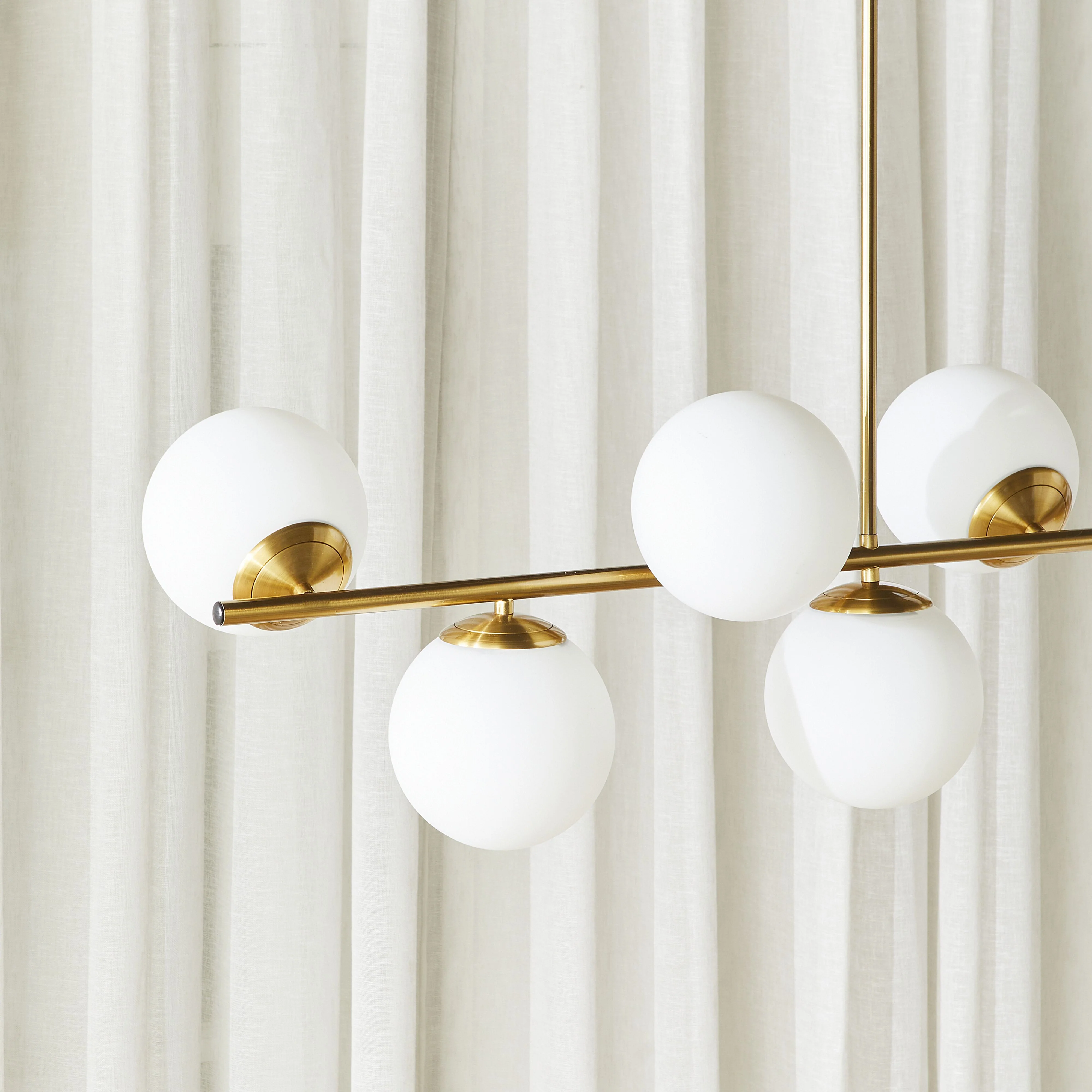 Kempsey Satin Brass 7 Ball Pendant 72x100cm - Image 6