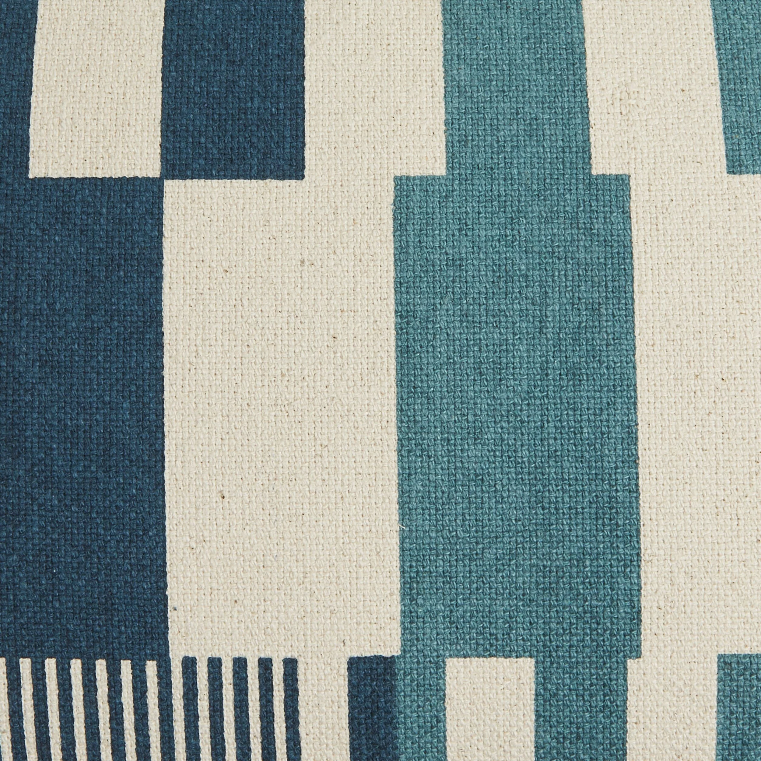 Keys Colourblock Fringed Cushion 35x55cm - Image 3