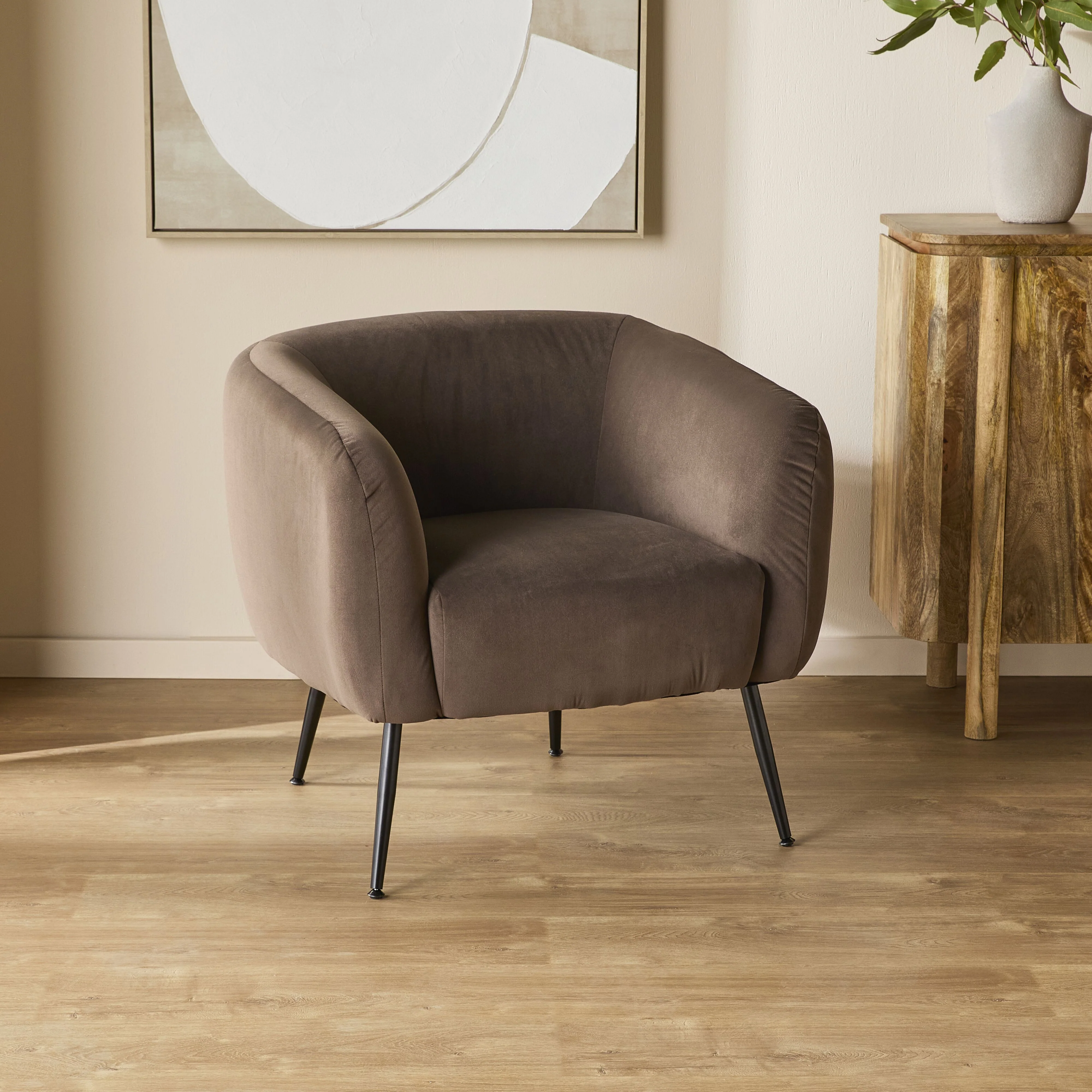 Kianna Occasional Chair Velvet Chocolate - Image 7