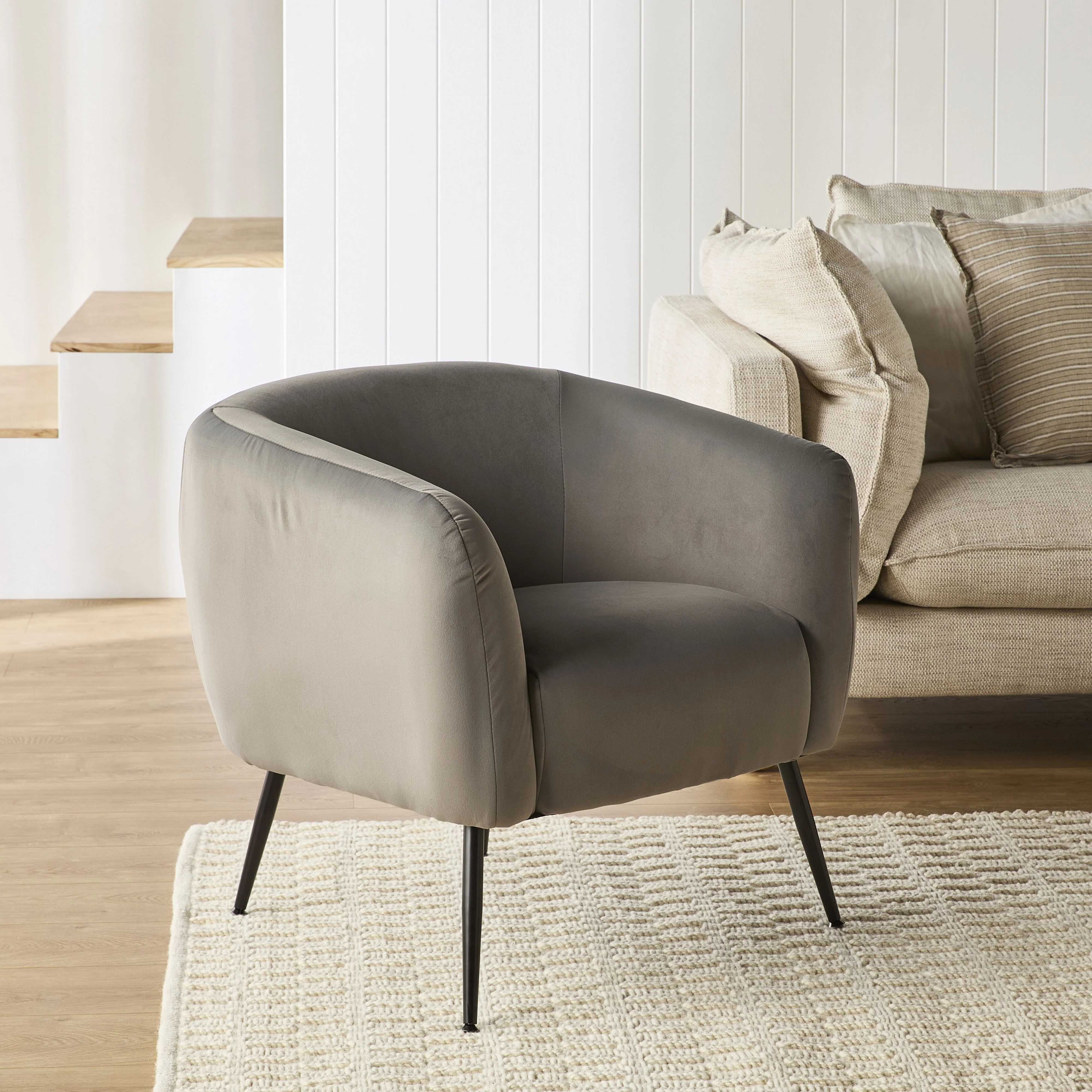 Kianna Occasional Chair Velvet Light Silver - Image 7