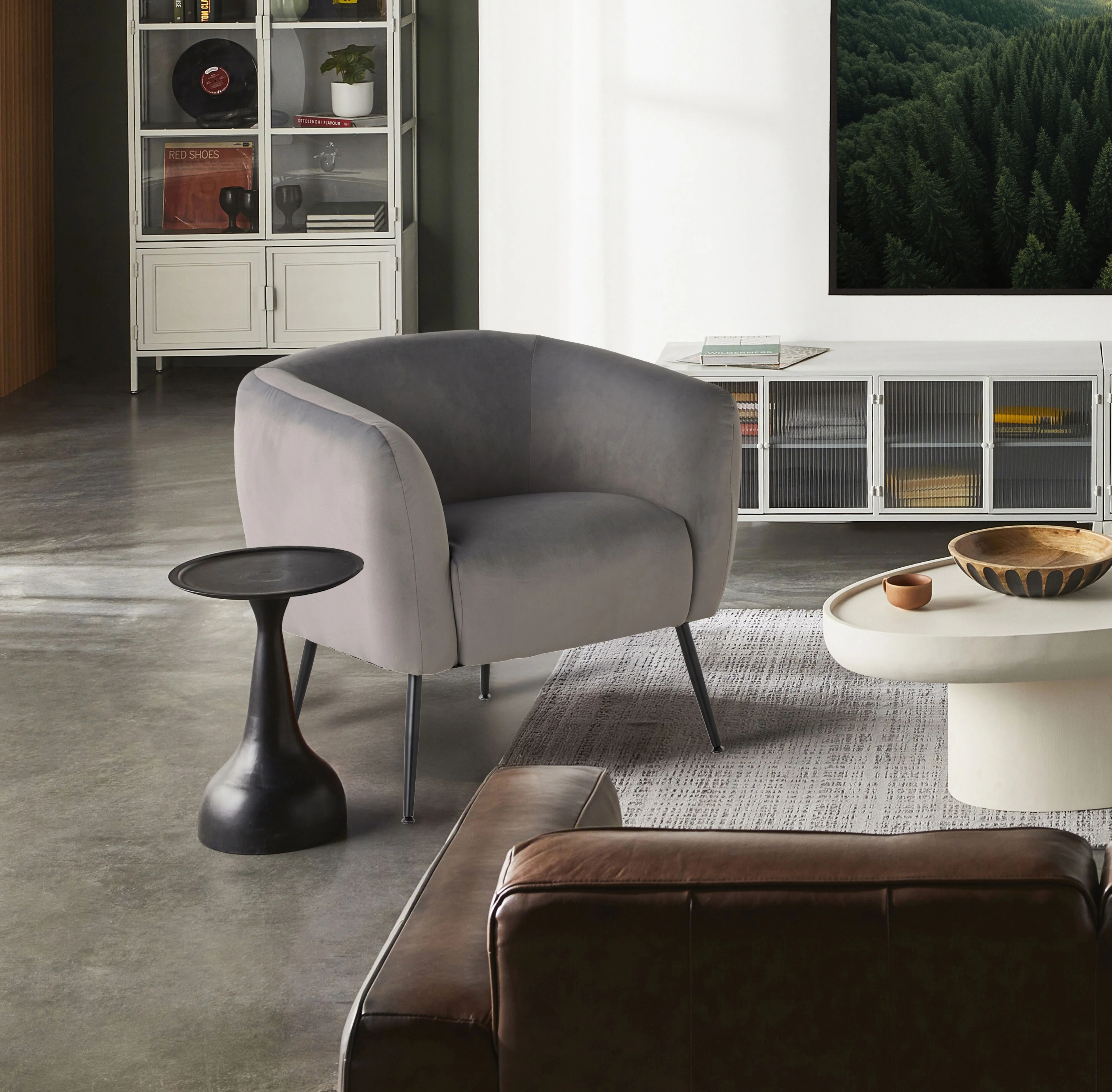 Kianna Occasional Chair Velvet Light Silver - Image 8