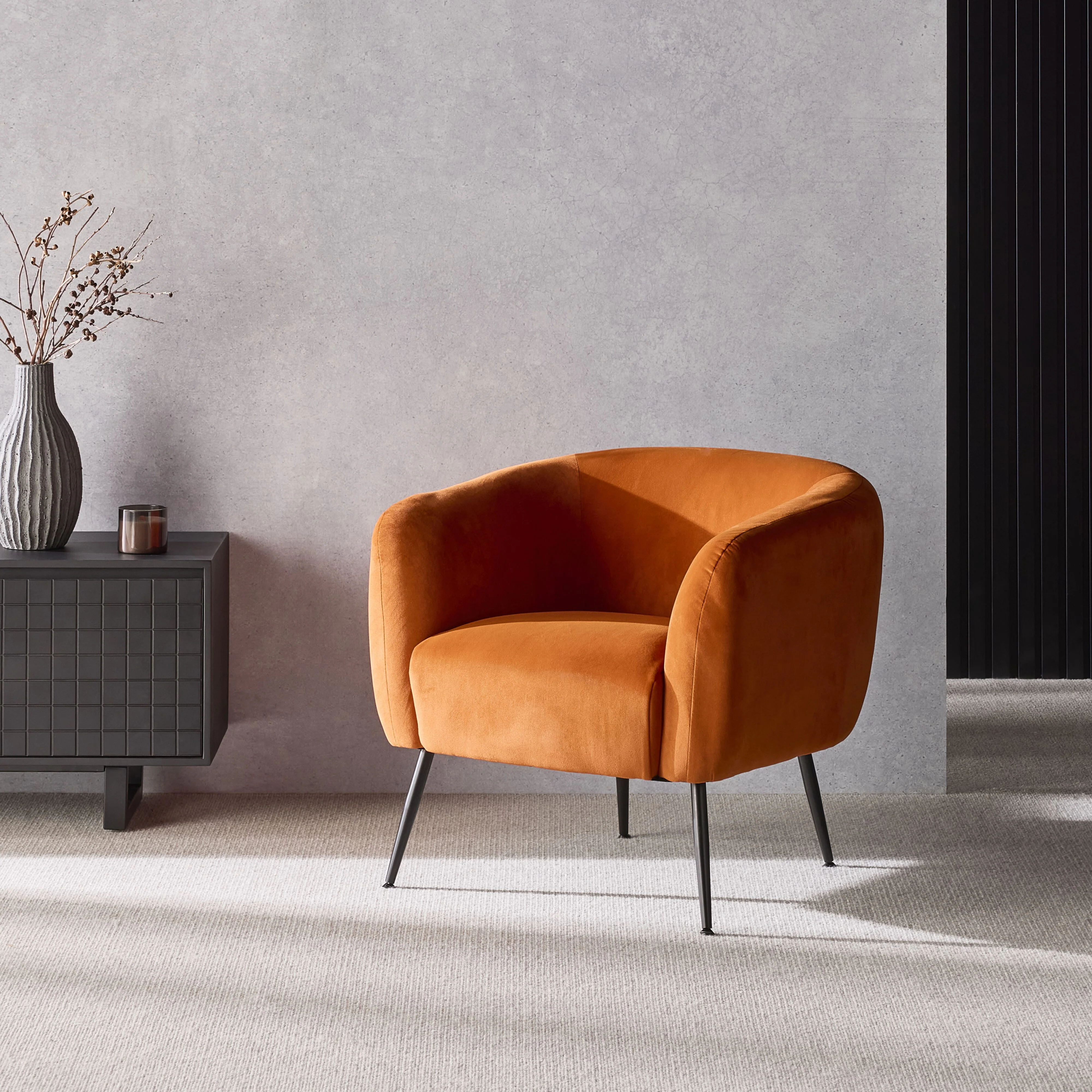Kianna Occasional Chair Velvet Tangelo - Image 7