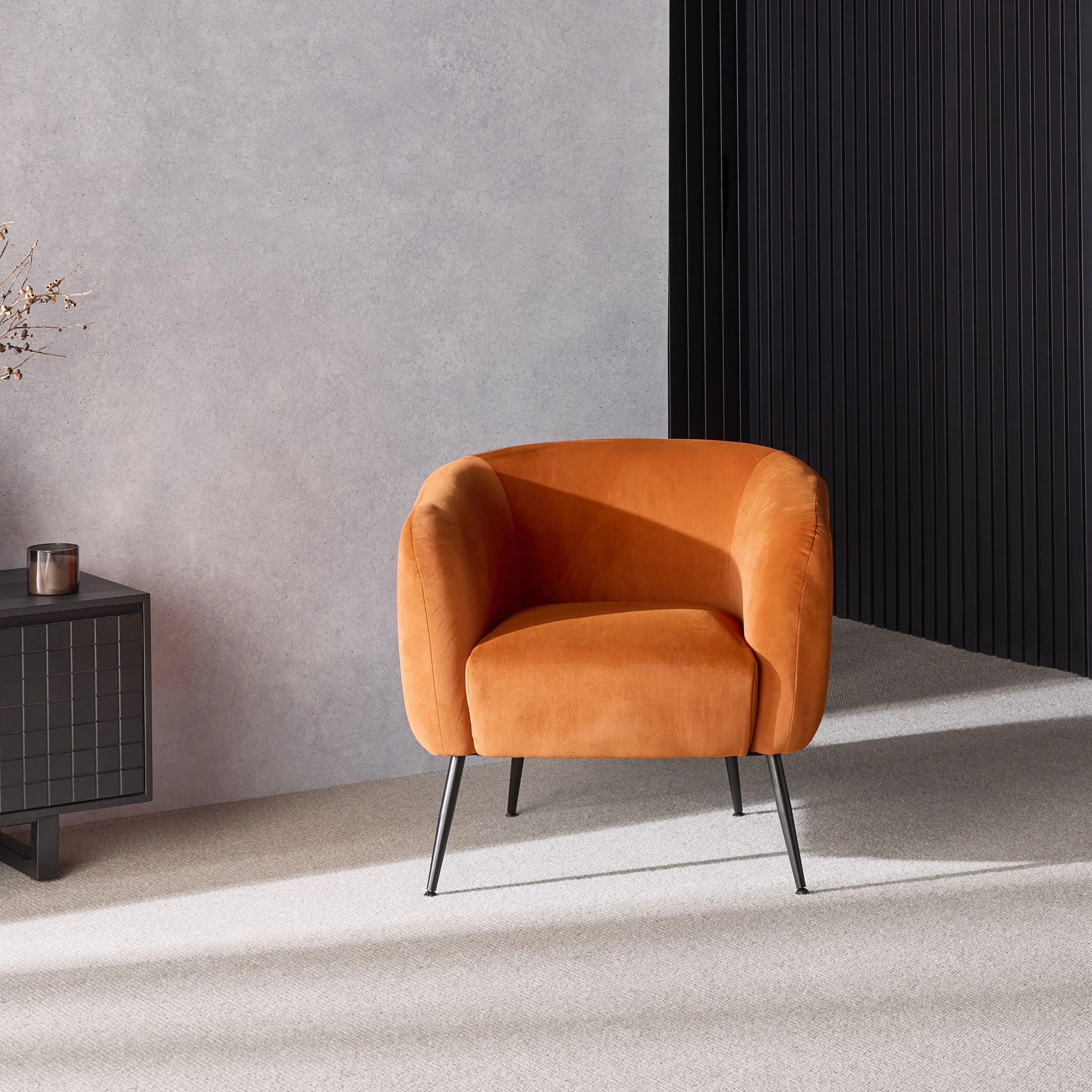 Kianna Occasional Chair Velvet Tangelo - Image 8