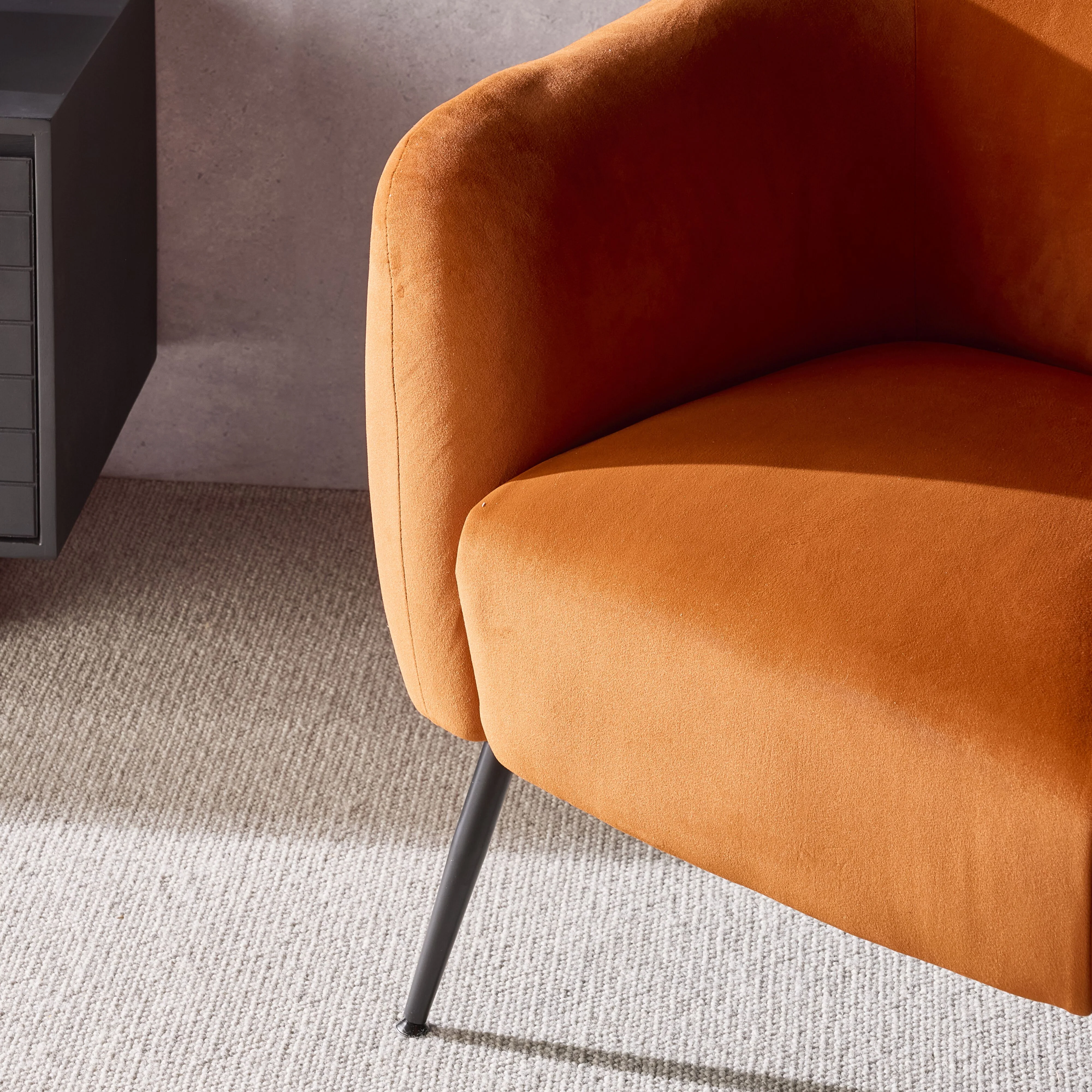 Kianna Occasional Chair Velvet Tangelo - Image 9